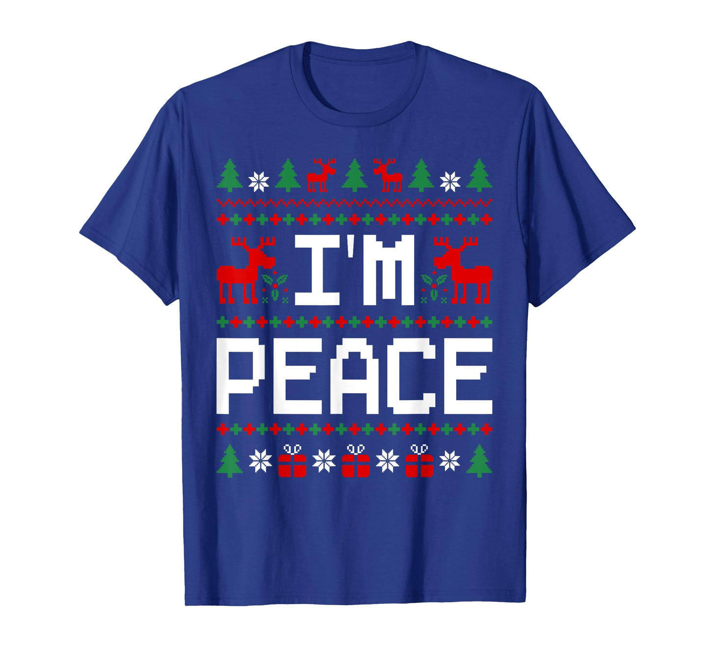 Couples Ugly Christmas Sweaters I Come In Peace I'm Peace T-Shirt
