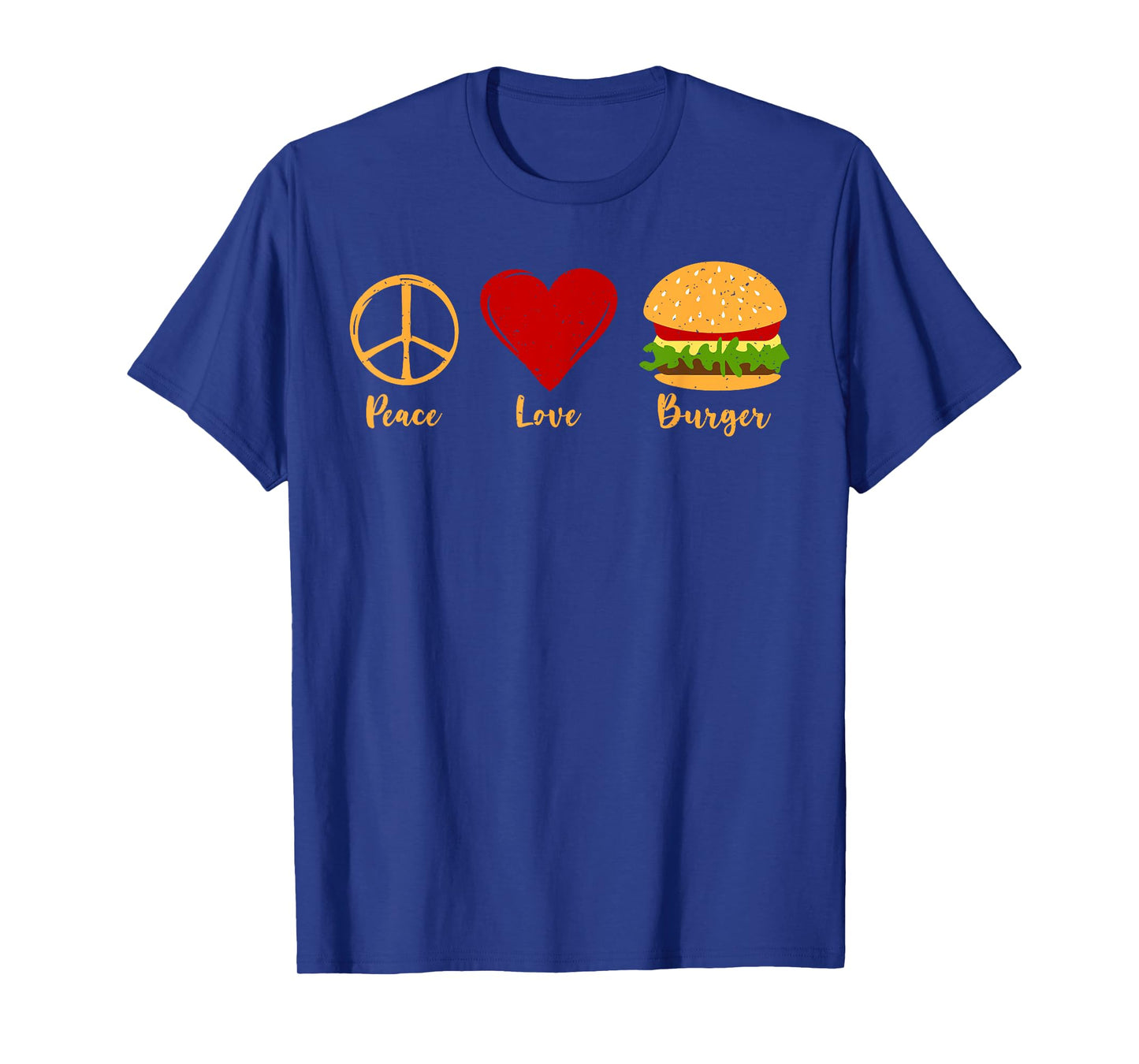 Hamburger Cheeseburger Peace Love Burger Fast Food T-Shirt