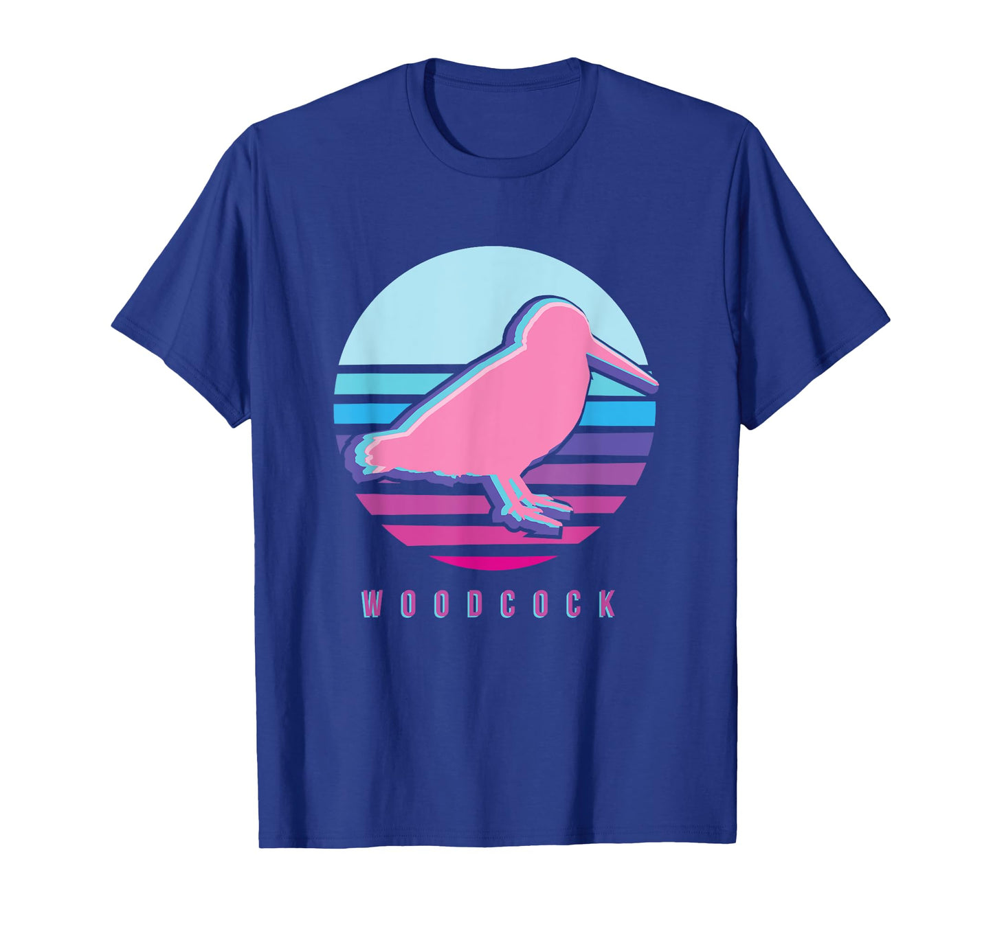 American Woodcock Bird Retro Vaporwave Unique Birding Gift T-Shirt