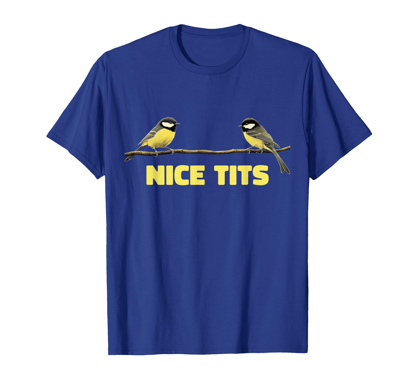 Nice Tits Funny Great Tit Birds On Tree Nature Birdwatching T-Shirt