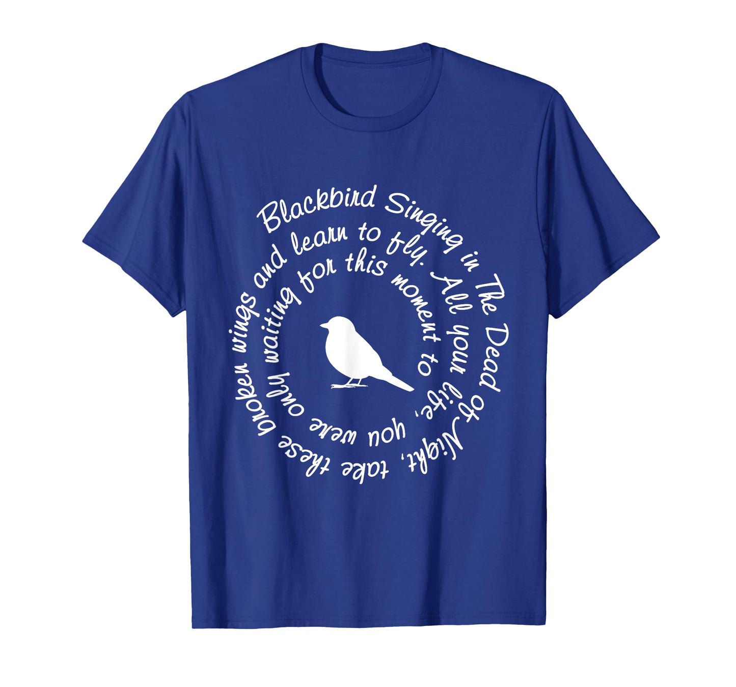 Blackbirds Singing In The Dead Of Night Vintage Retro Birds T-Shirt