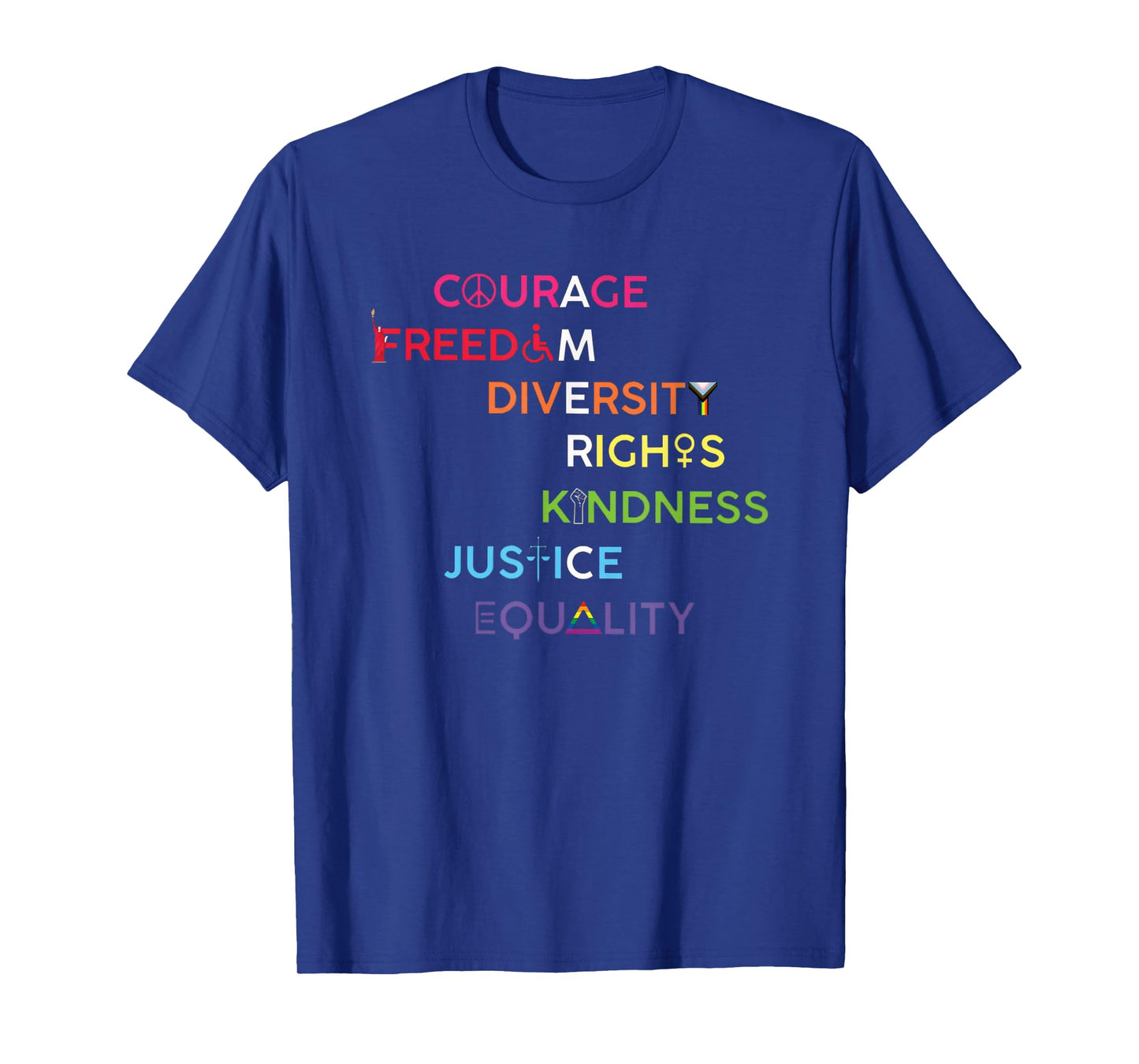 america courage freedom diversity human rights T-Shirt