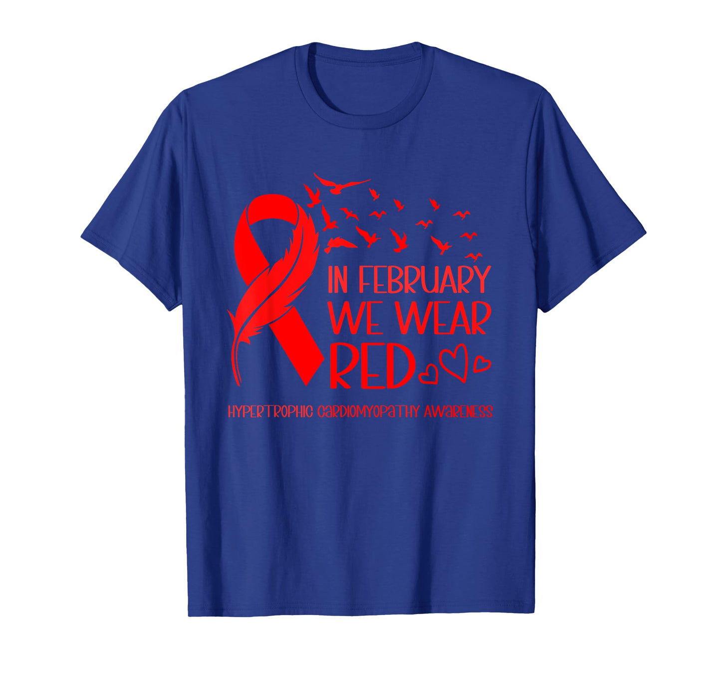 Ribbon Heart Hypertrophic Cardiomyopathy Awareness HCM T-Shirt