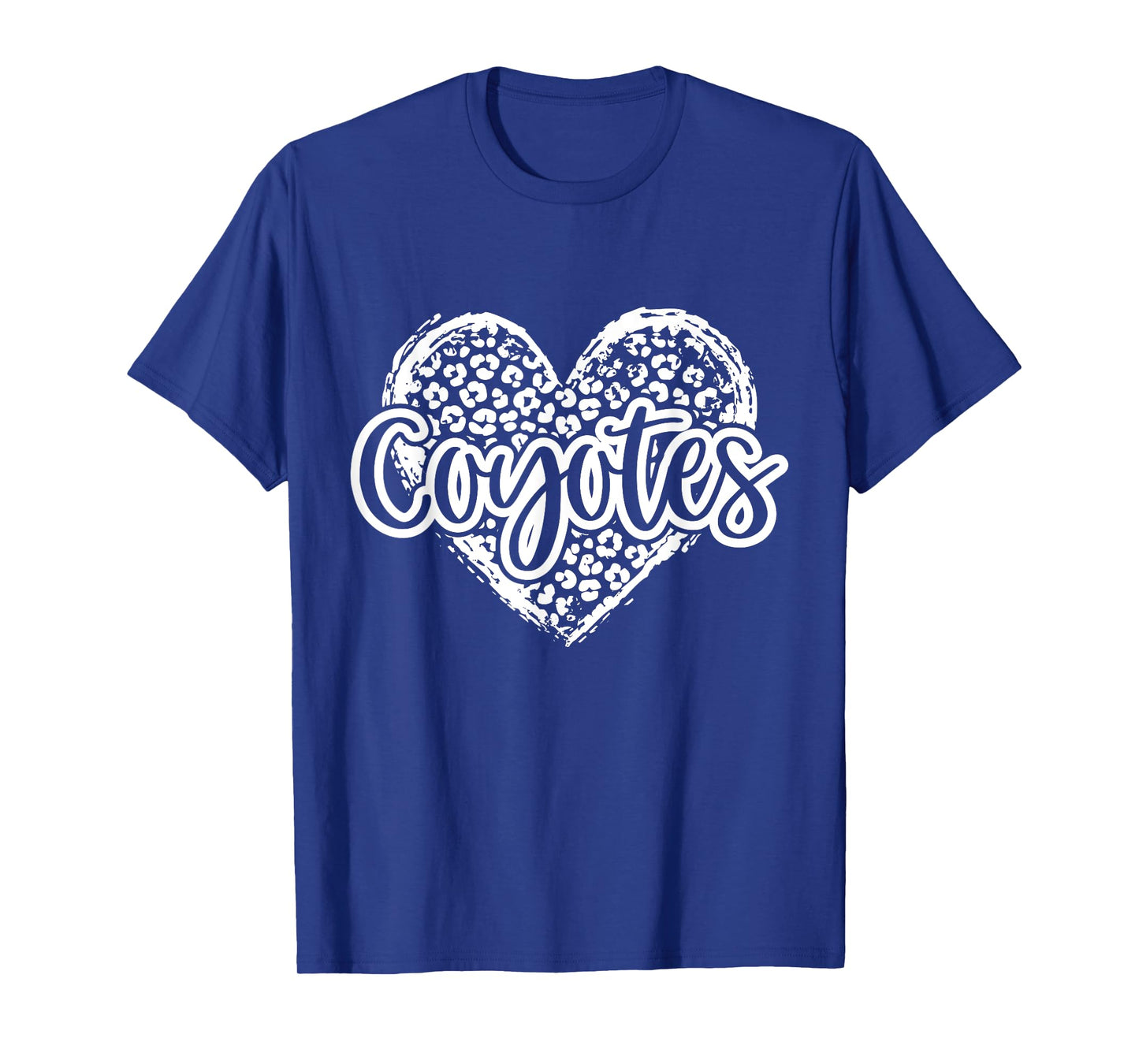 Leopard Cheetah Heart COYOTES School Spirit Top T-Shirt