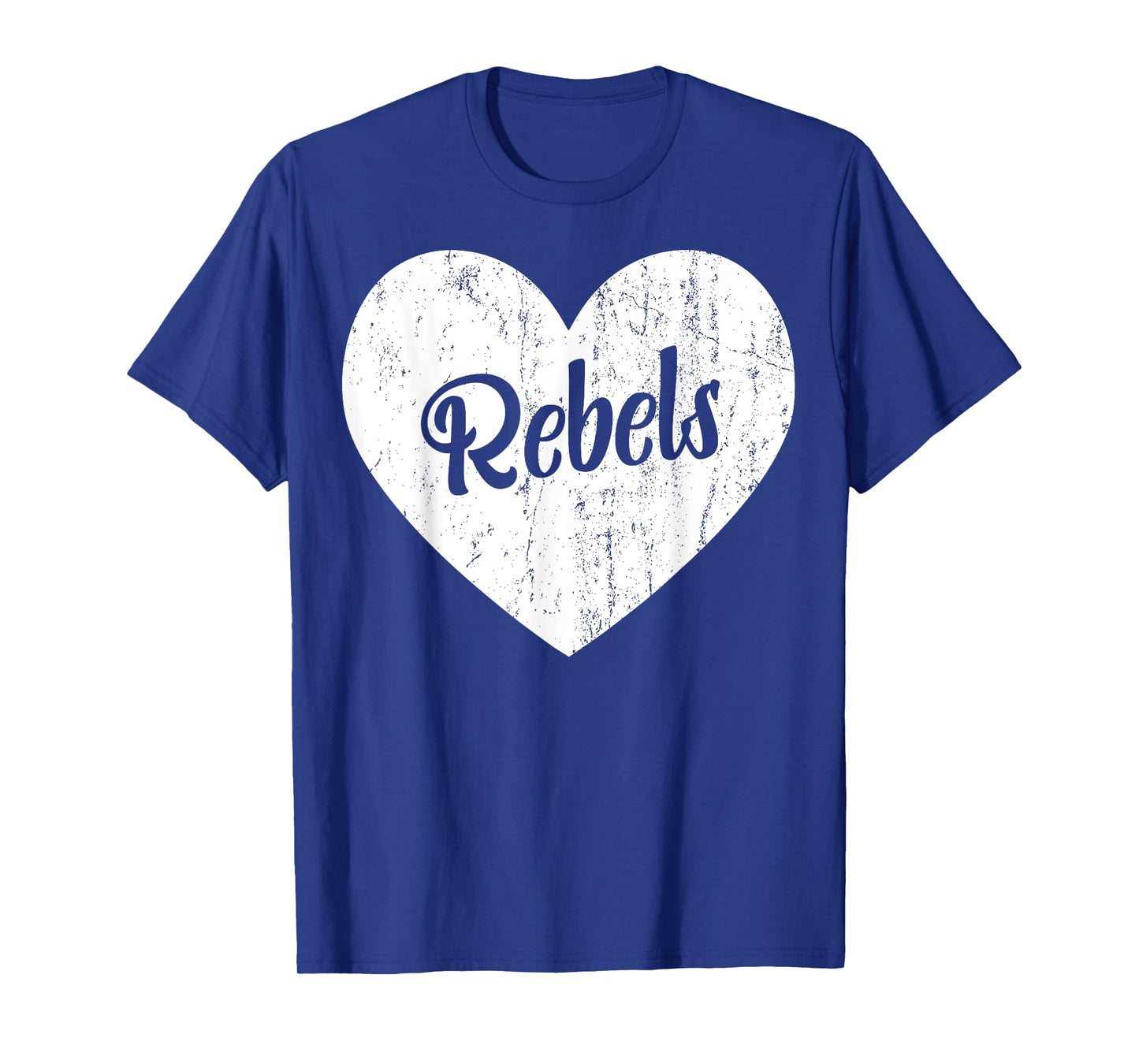 Rebels School Sports Fan Team Spirit Mascot Cute Heart Gift T-Shirt