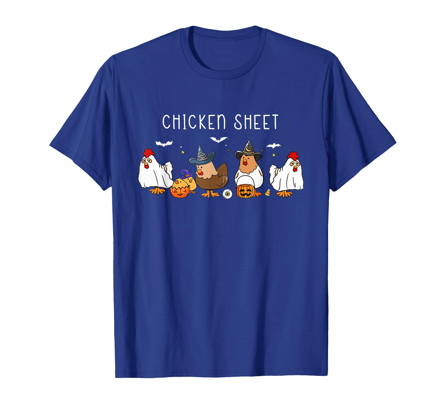 Funny Chickens Boo Ghost Farm Animal Halloween Chicken Sheet T-Shirt