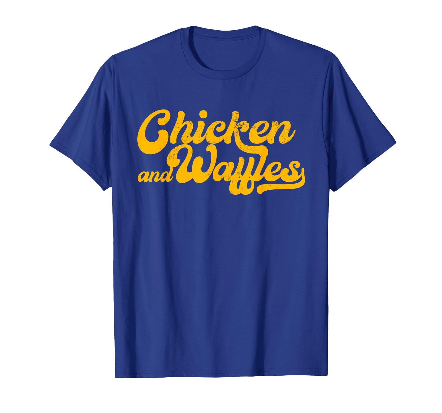 Chicken & Waffles, Funny Retro Baseball Style Foodie T-Shirt