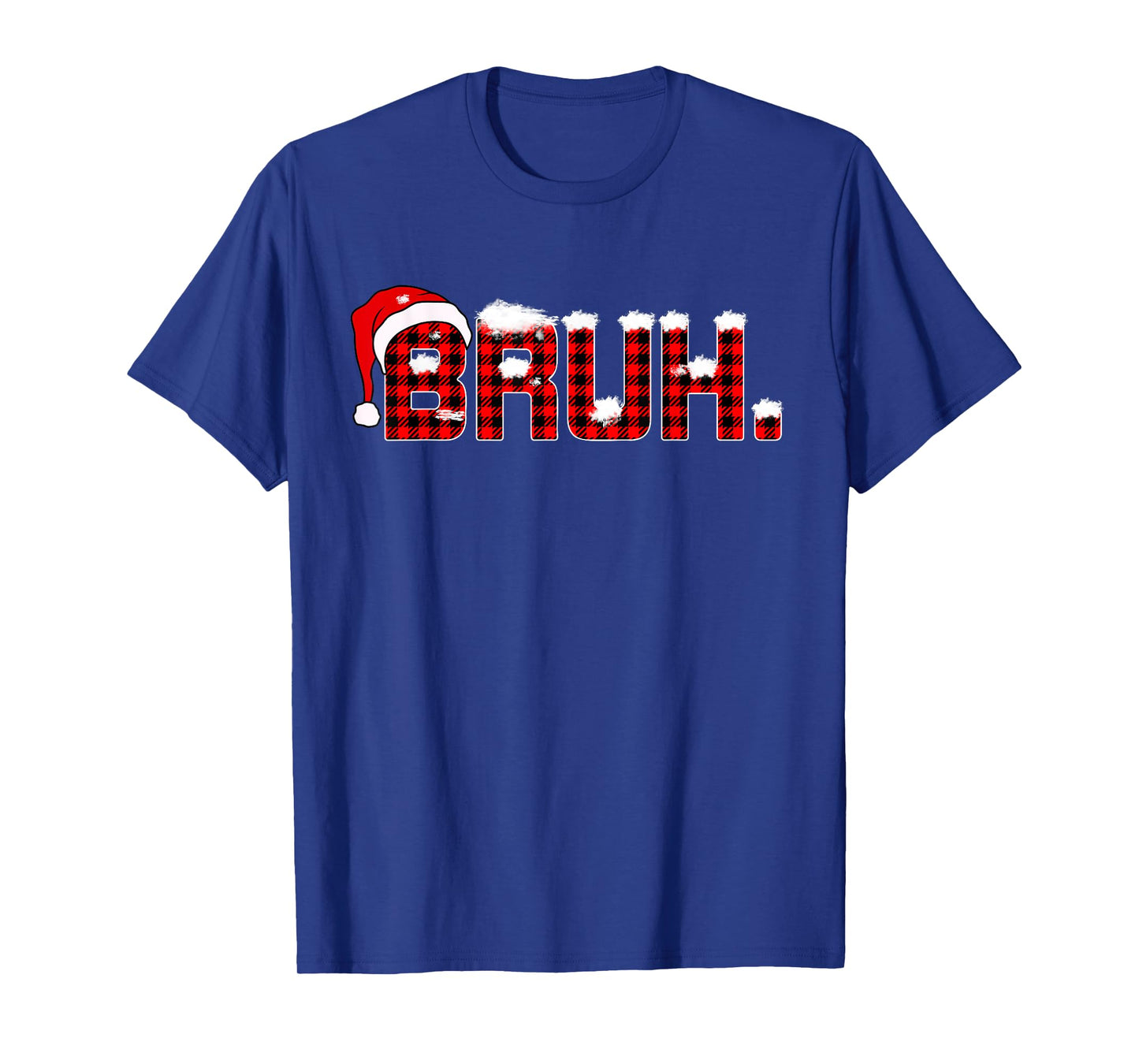 Bruh Meme Funny Christmas Plaid Teens Boys Kids Xmas Pajamas T-Shirt