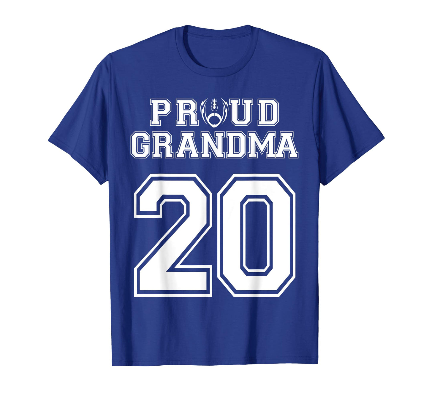 Custom Proud Football Grandma Number 20 Personalized Women T-Shirt