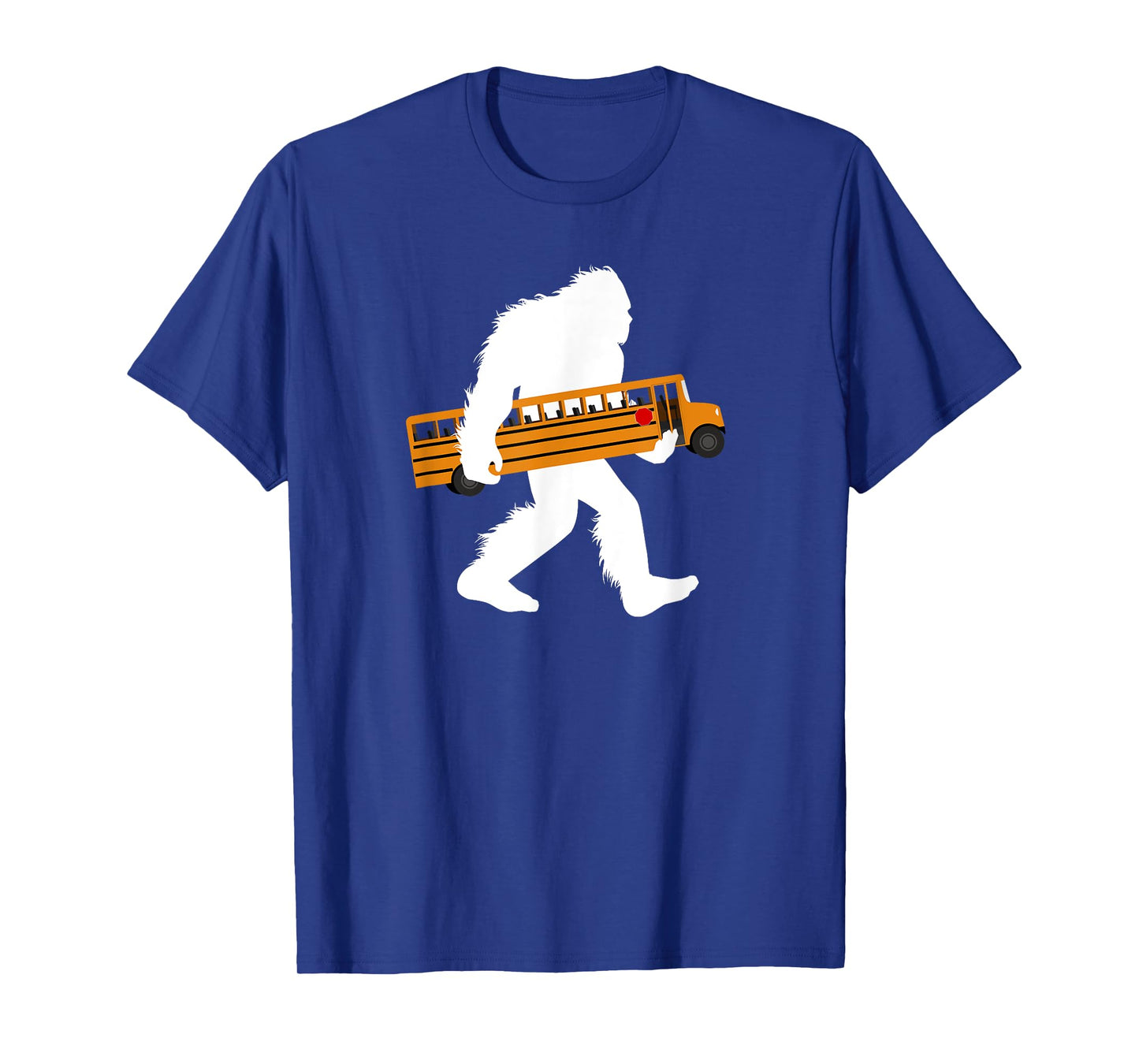 Bigfoot Carrying School Bus Sasquatch Bus Driver T-Shirt