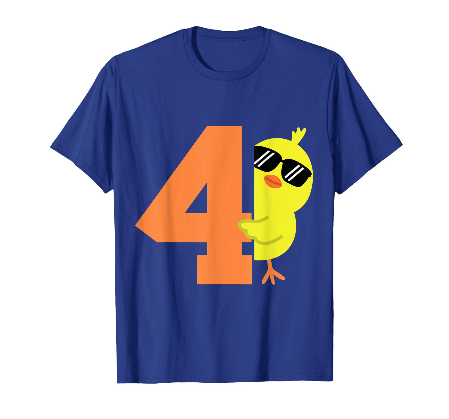 Kids 4th Birthday Chicken Themed Cute 4 Year Old Boys Chick T-Shirt