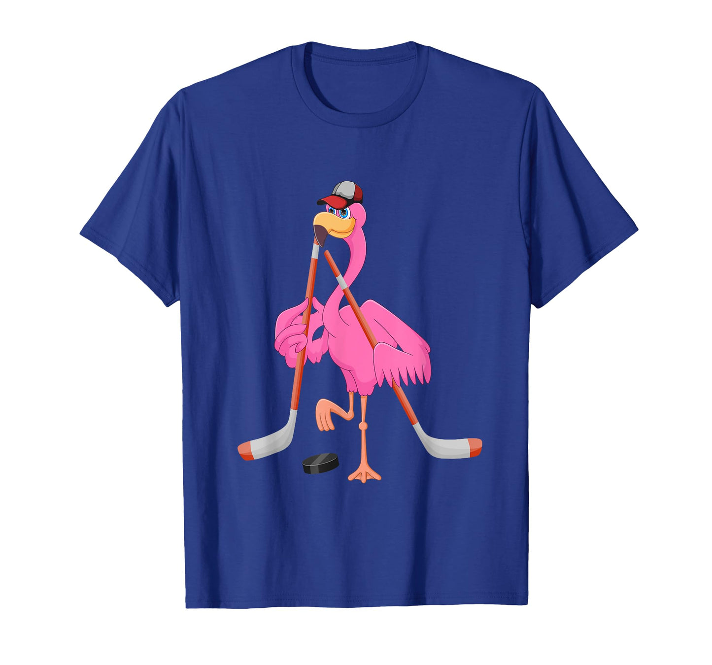 Flamingo Playing Hockey Matching Player Coach Birds Lover T-Shirt