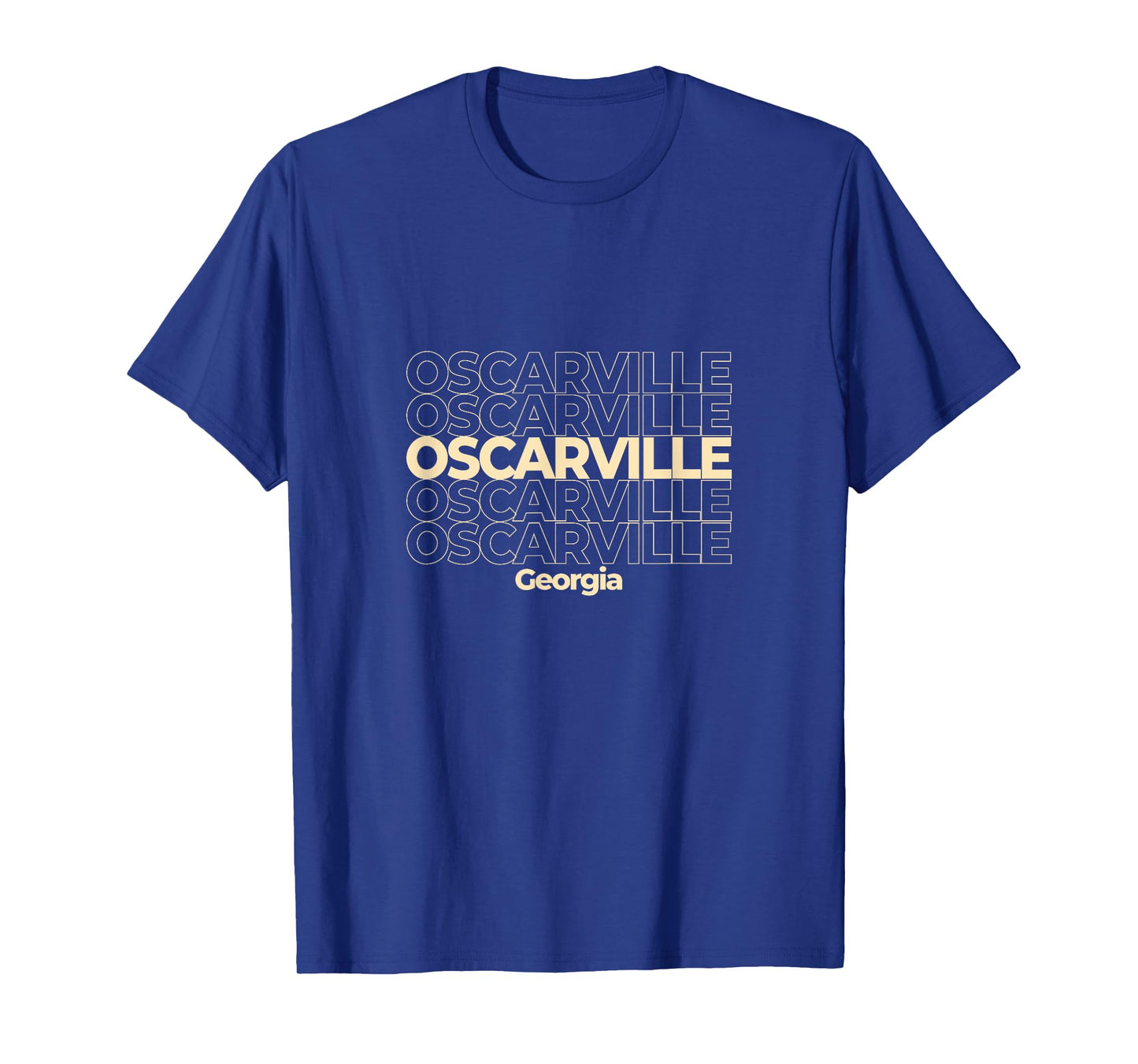 Vintage Oscarville, Georgia Repeating Text T-Shirt