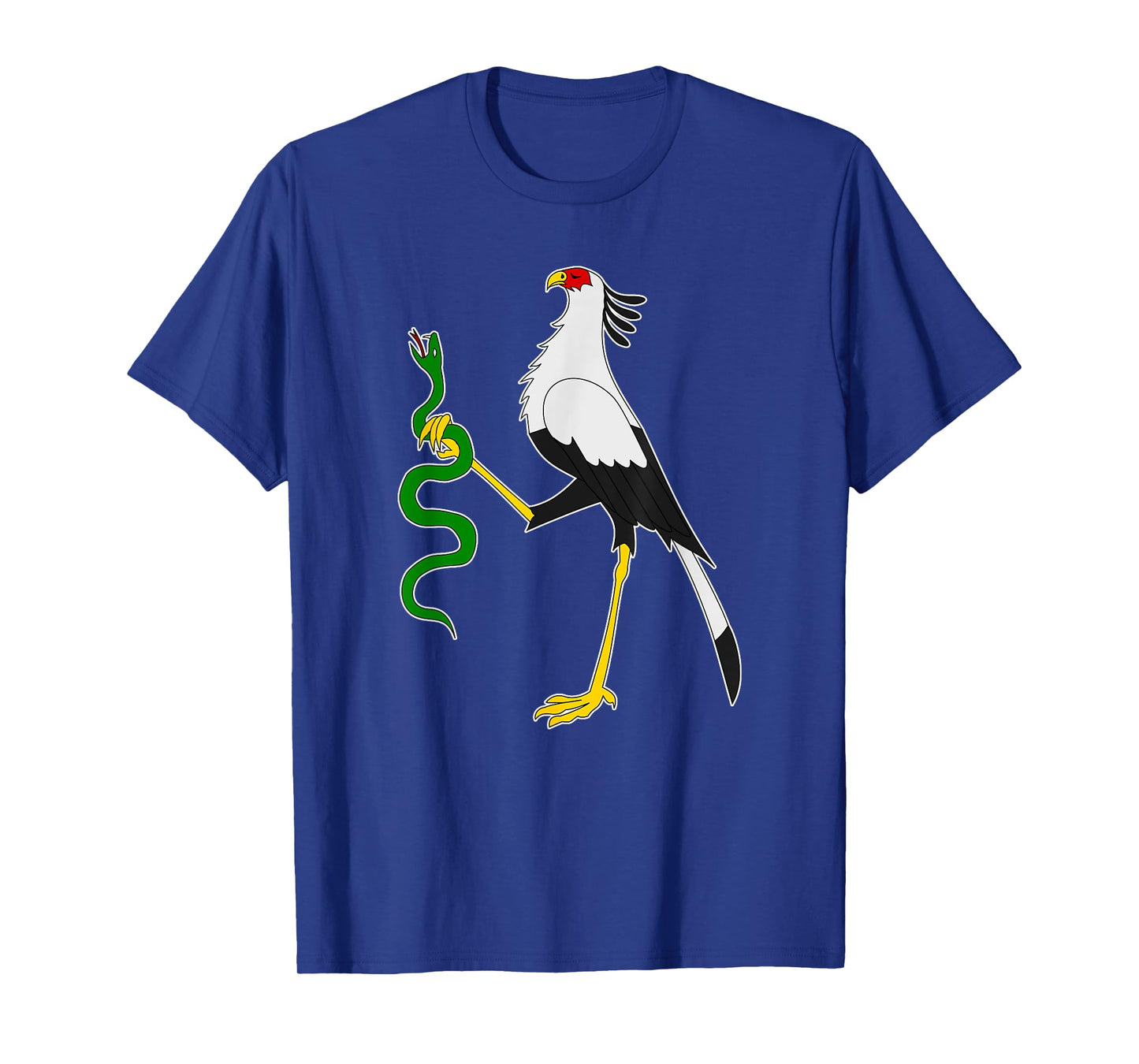 Secretary Bird Holding A Snake TShirt Gift Graphic Tee T-Shirt