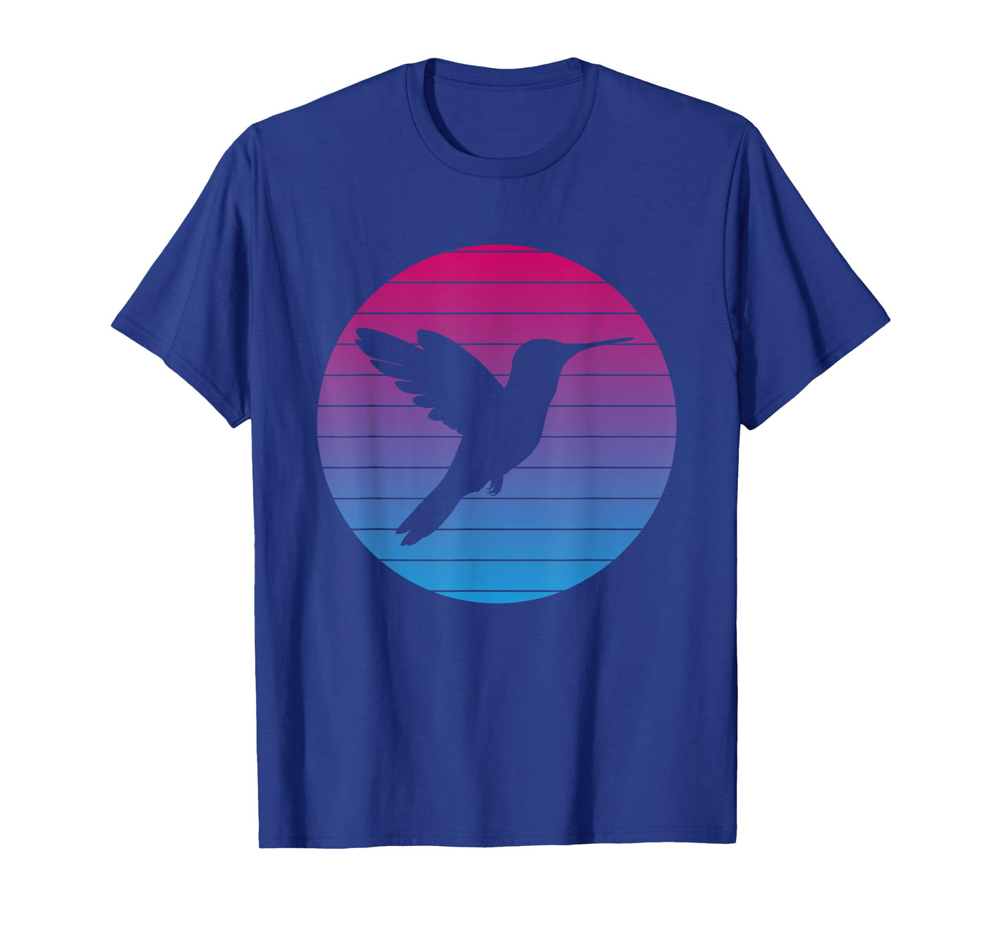 Hummingbird Bird Vintage Bird Design Vintage Sunset T-Shirt