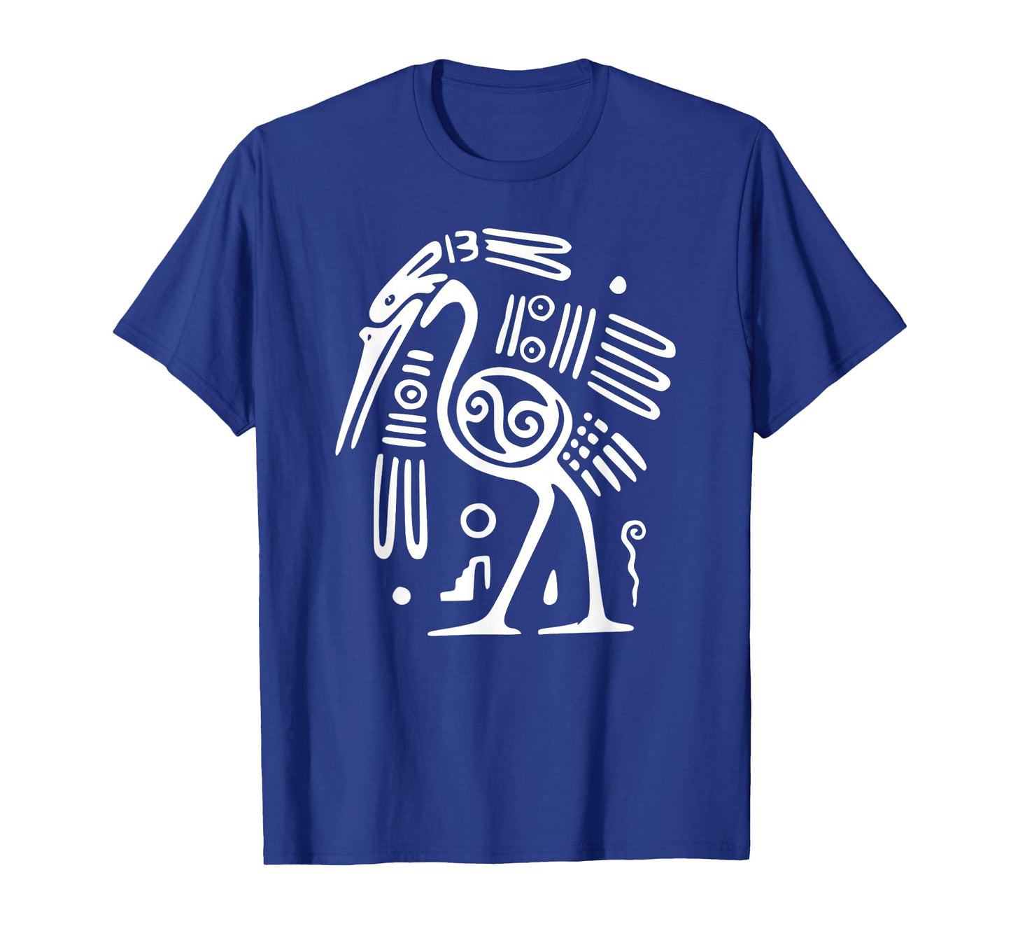Ibis T-Shirt Ornithology White Line Drawing Bird Tee Shirt T-Shirt