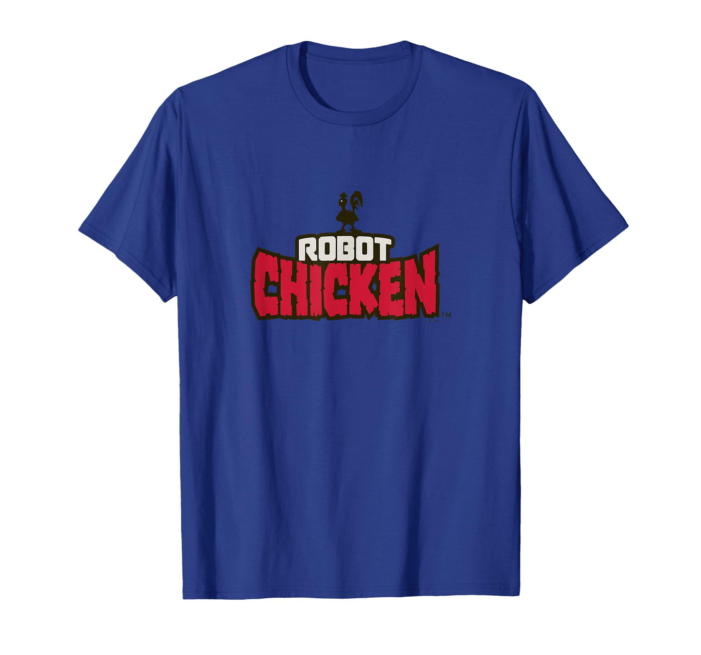 Robot Chicken Silhouette Classic Red Bold Big Chest Logo T-Shirt