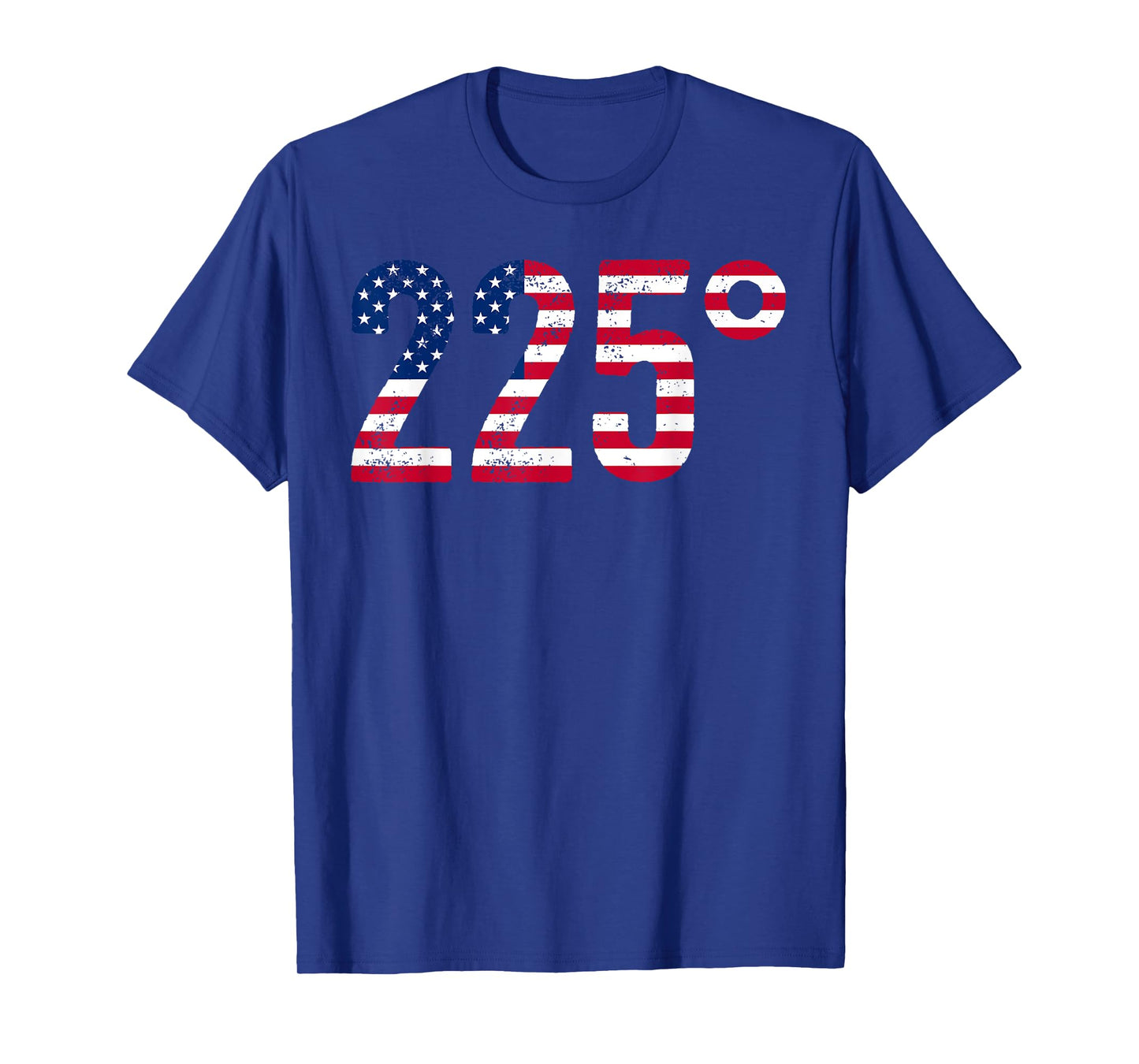 225 Degrees BBQ Smoking Meat Barbecue American Flag USA T-Shirt