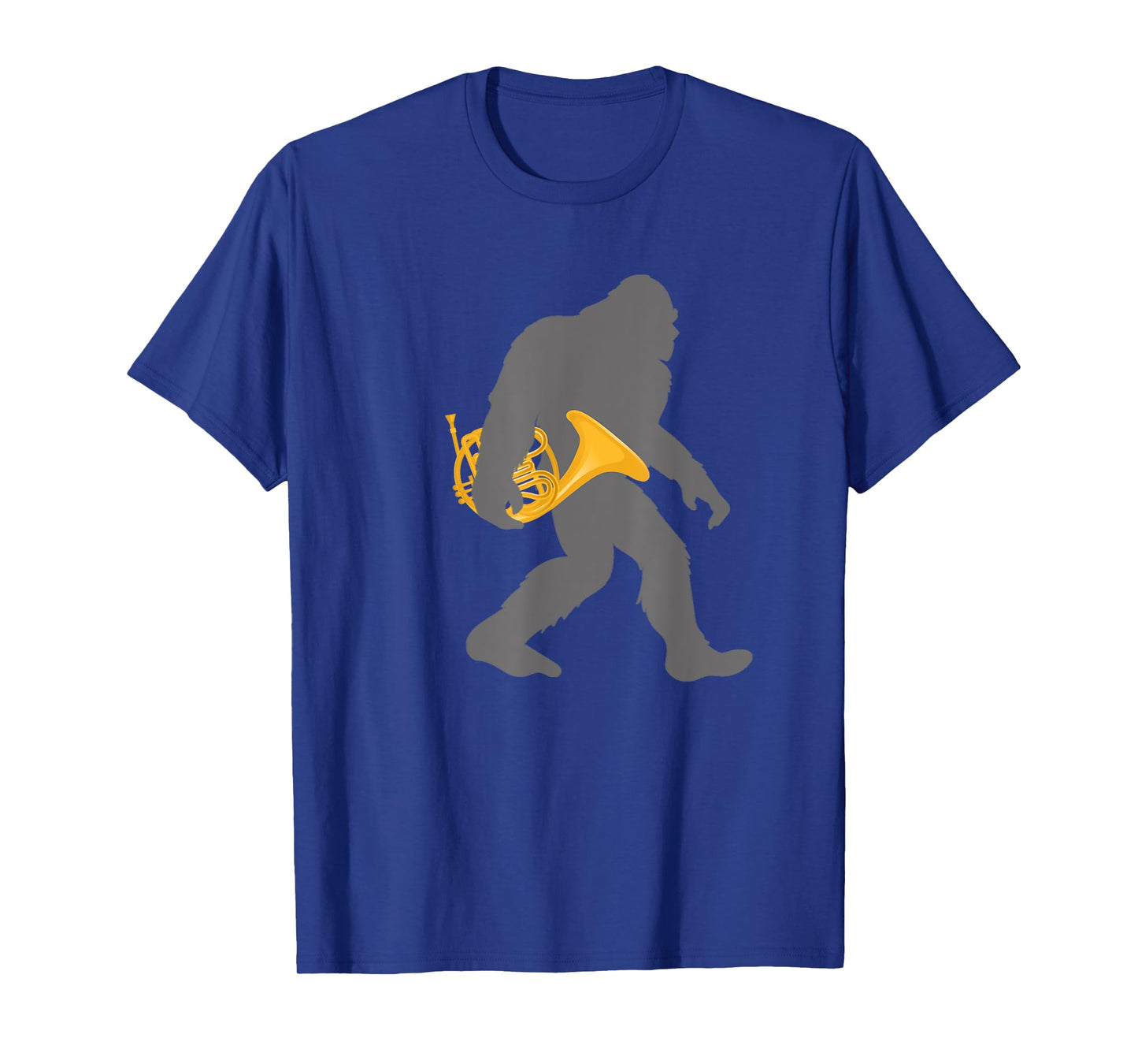 Funny Horn Player Bigfoot musician with French Horn T-Shirt