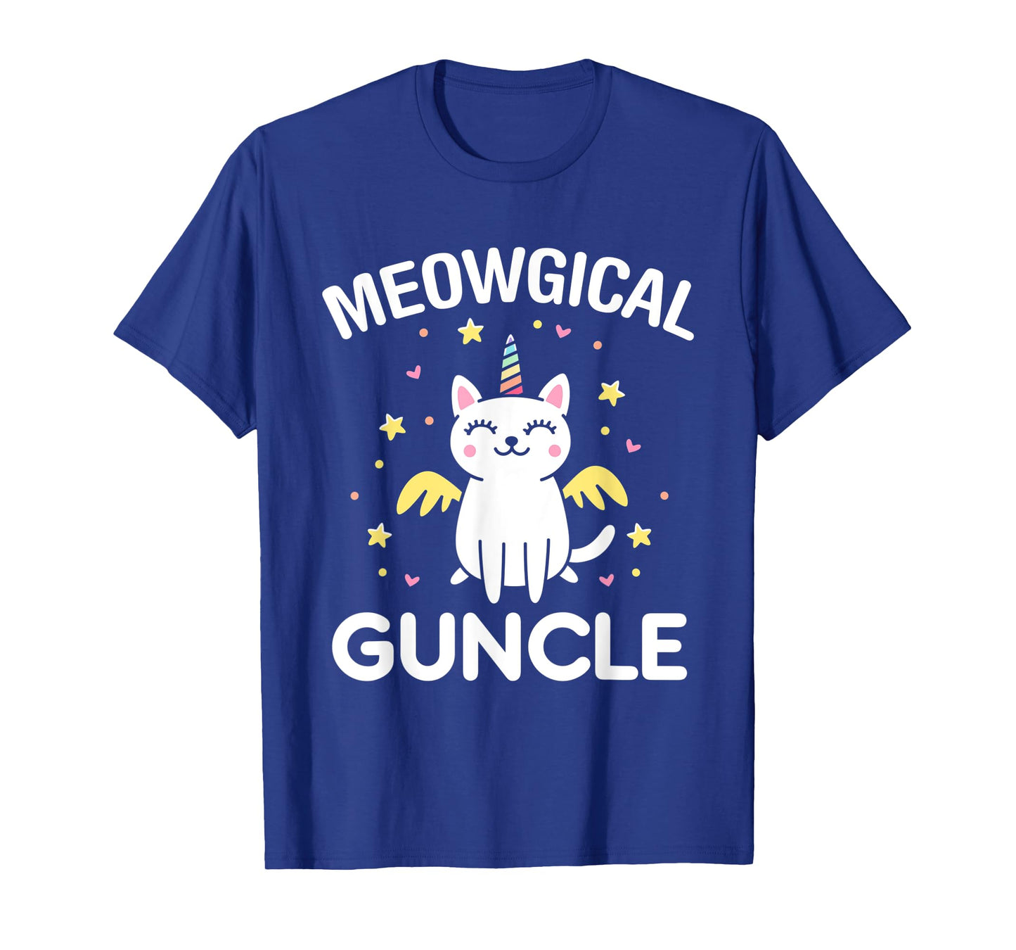 Meowgical Guncle Magical Kitty Cat Unicorn T-Shirt