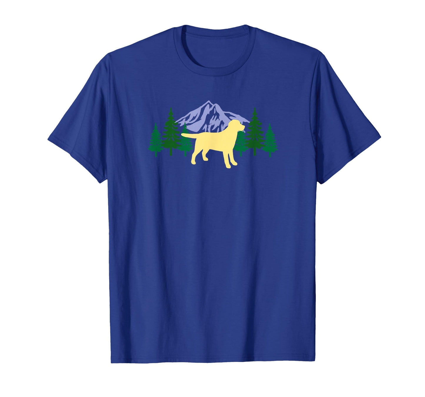 Yellow Labrador Outline Silhouette Evergreen Tshirt T-Shirt