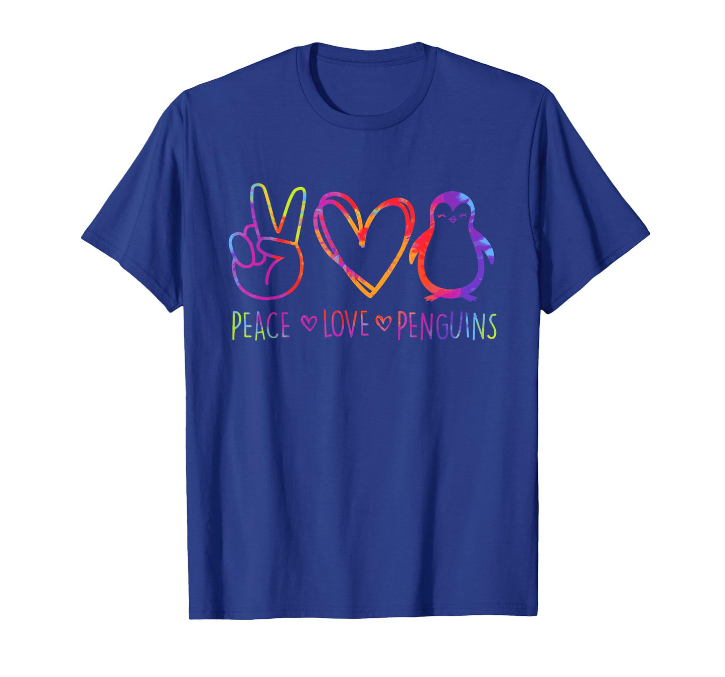 Peace Love Penguins Hippie Design T-Shirt