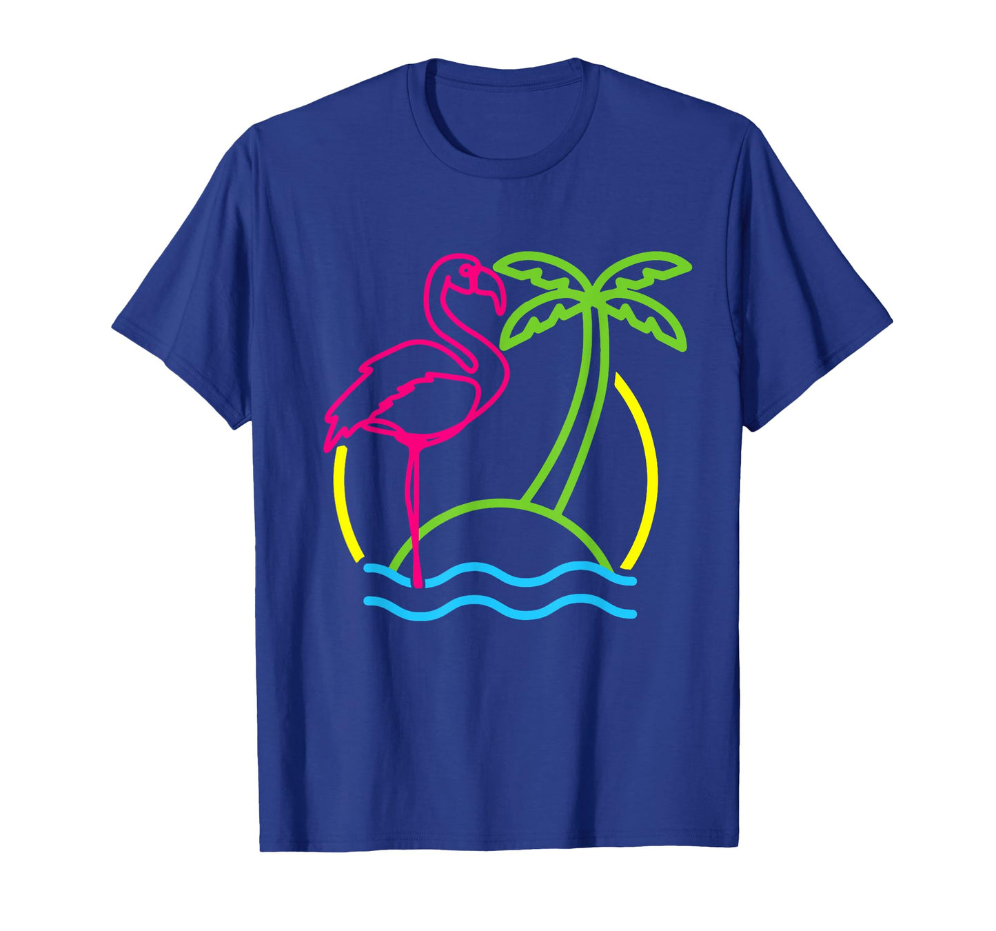 Flamingo Retro 80s Beach Vintage Party Miami Flamingo Lover T-Shirt for Men Women Girls Kids