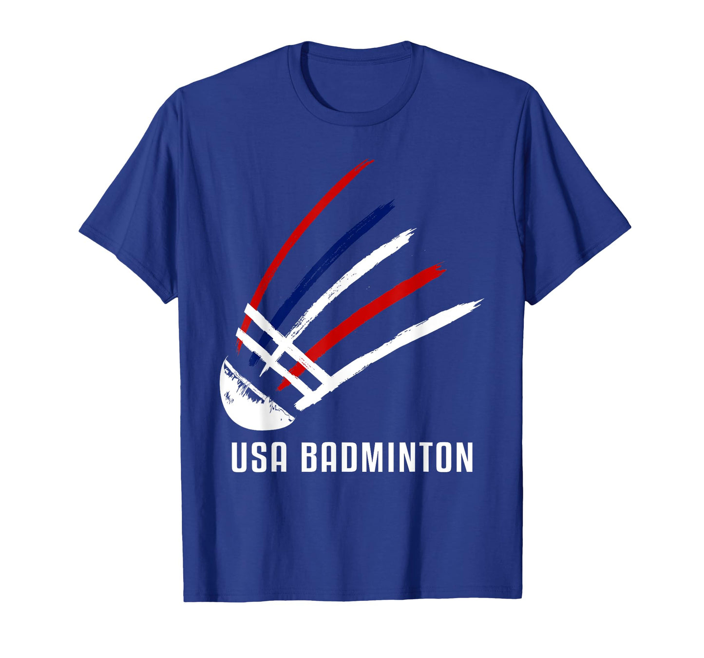 USA Badminton Shuttlecock Red White Blue T-Shirt T-Shirt