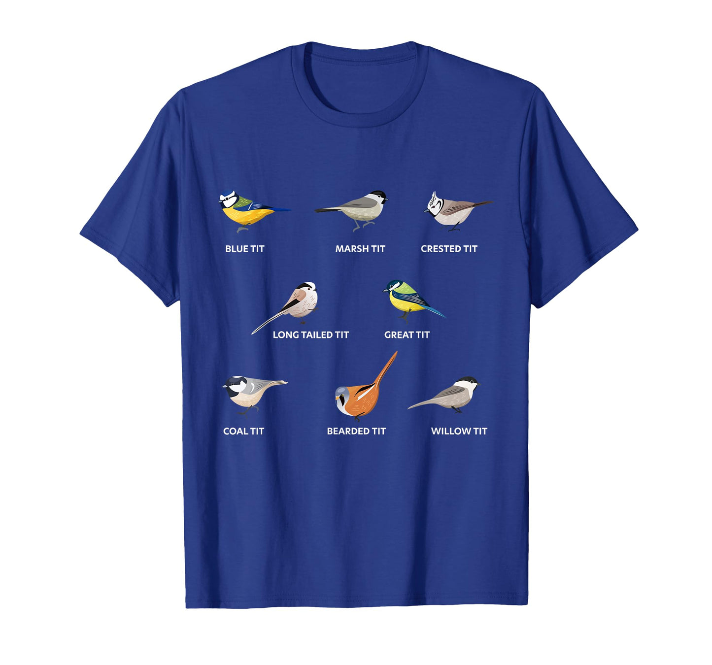 Collection of tit birds Blue tit, great tit & more (Gift) T-Shirt