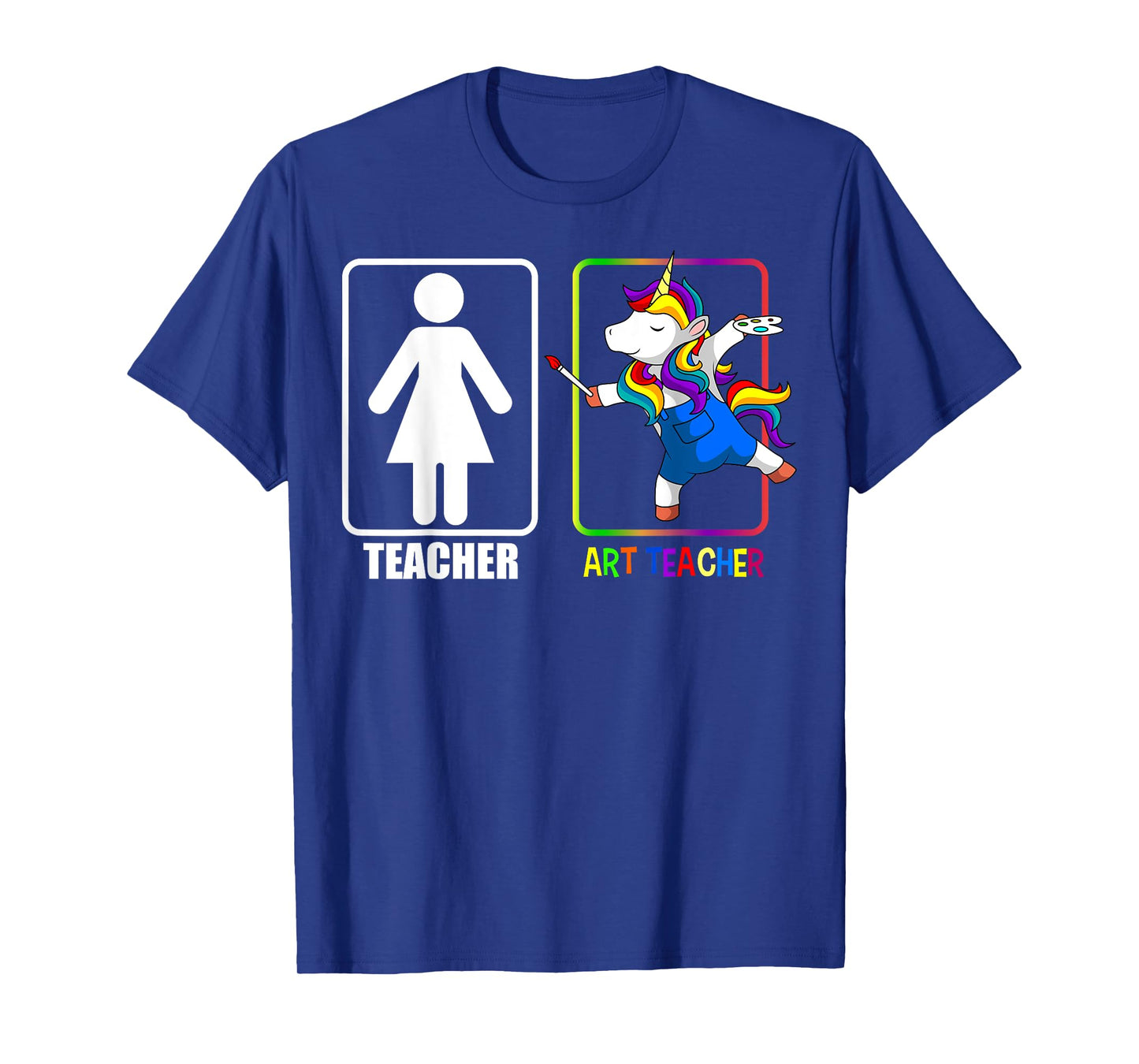 Art Teacher Unicorn Lover Visual Arts Painting Drawing T-Shirt
