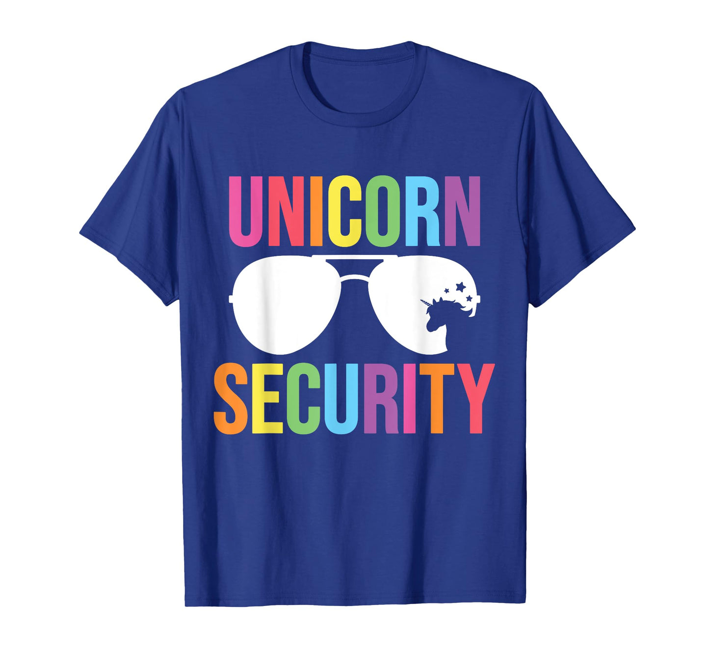 Unicorn Security Birthday Family Halloween Costume Dad Mom T-Shirt