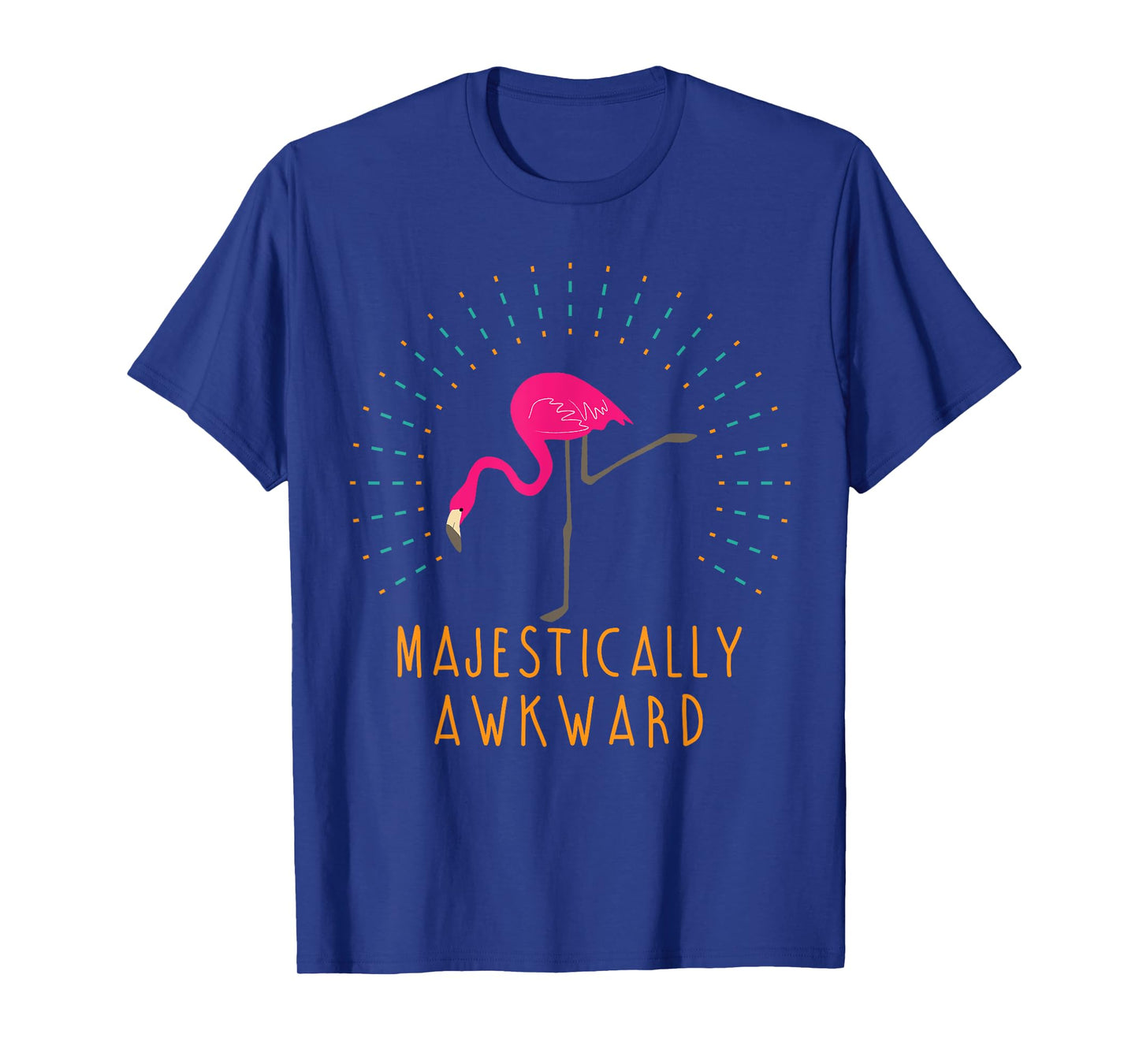 Majestically Awkward T-Shirt Funny Flamingo Novelty Gift T-Shirt