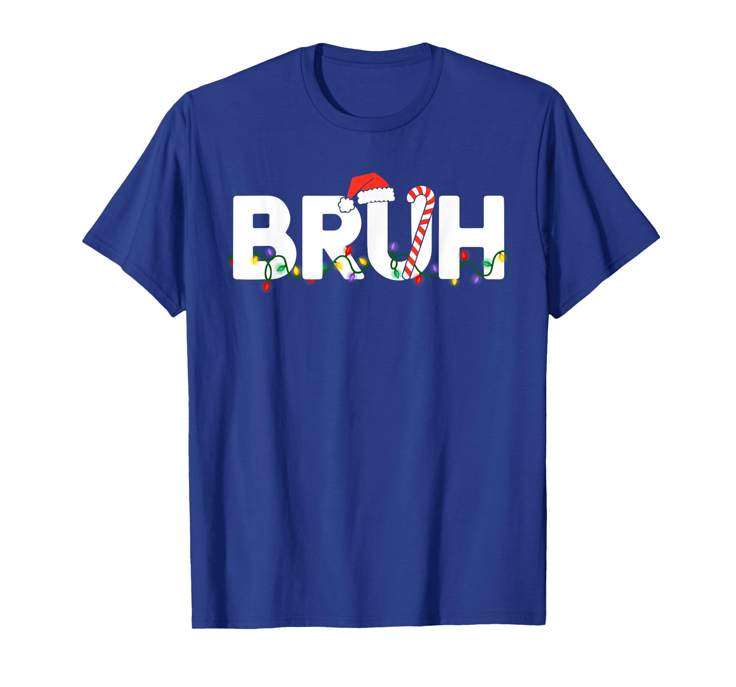 Bruh Christmas Kids Teens Boys Funny Christmas Santa Mens T-Shirt
