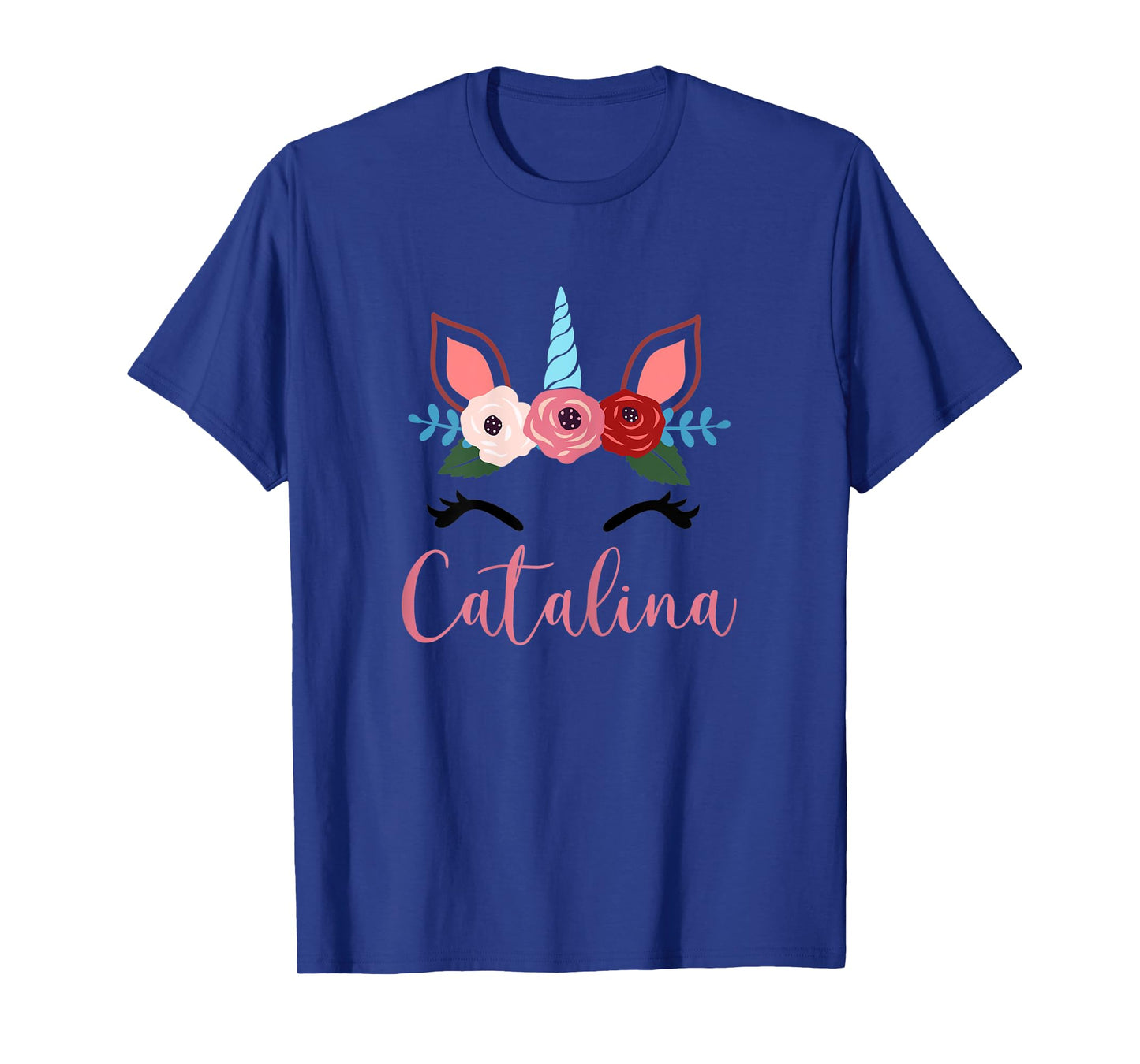 Cute Catalina Magical Floral Unicorn For Girls T-Shirt