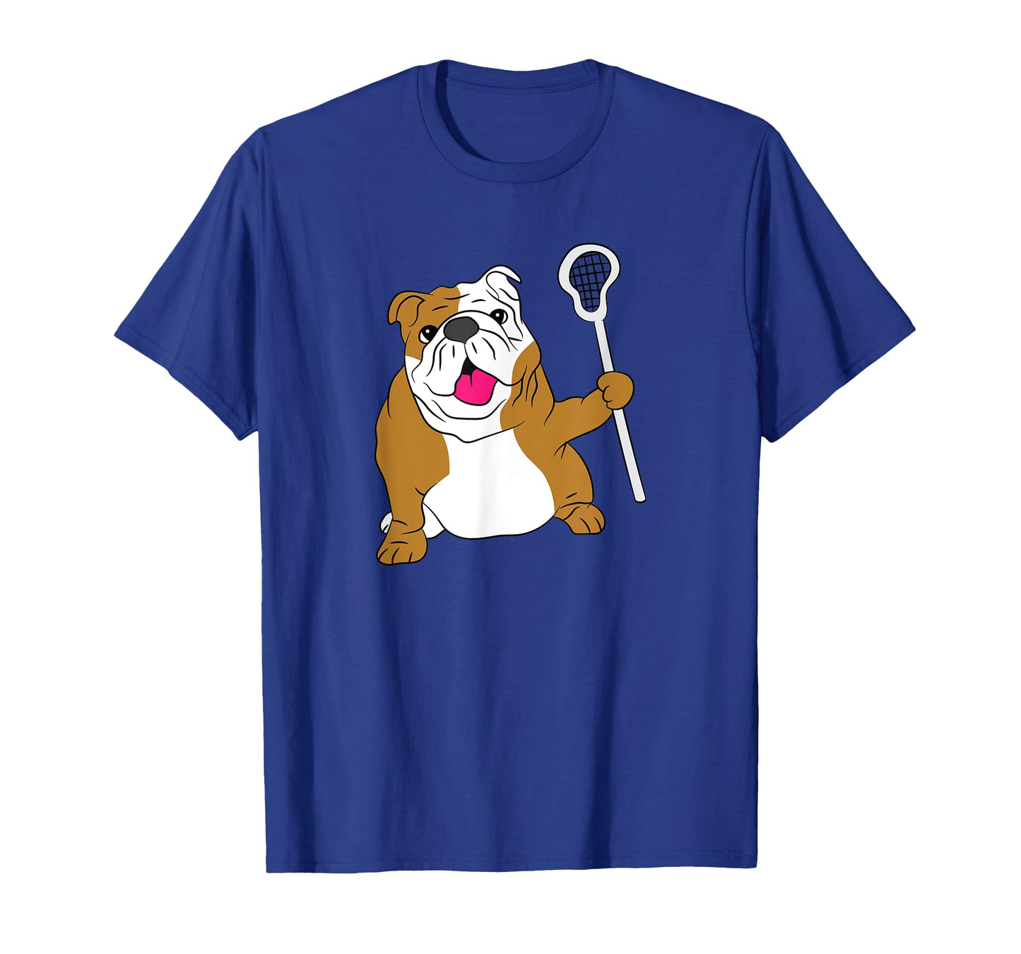 Bulldog Dog Lacrosse Design LAX Dad T-Shirt