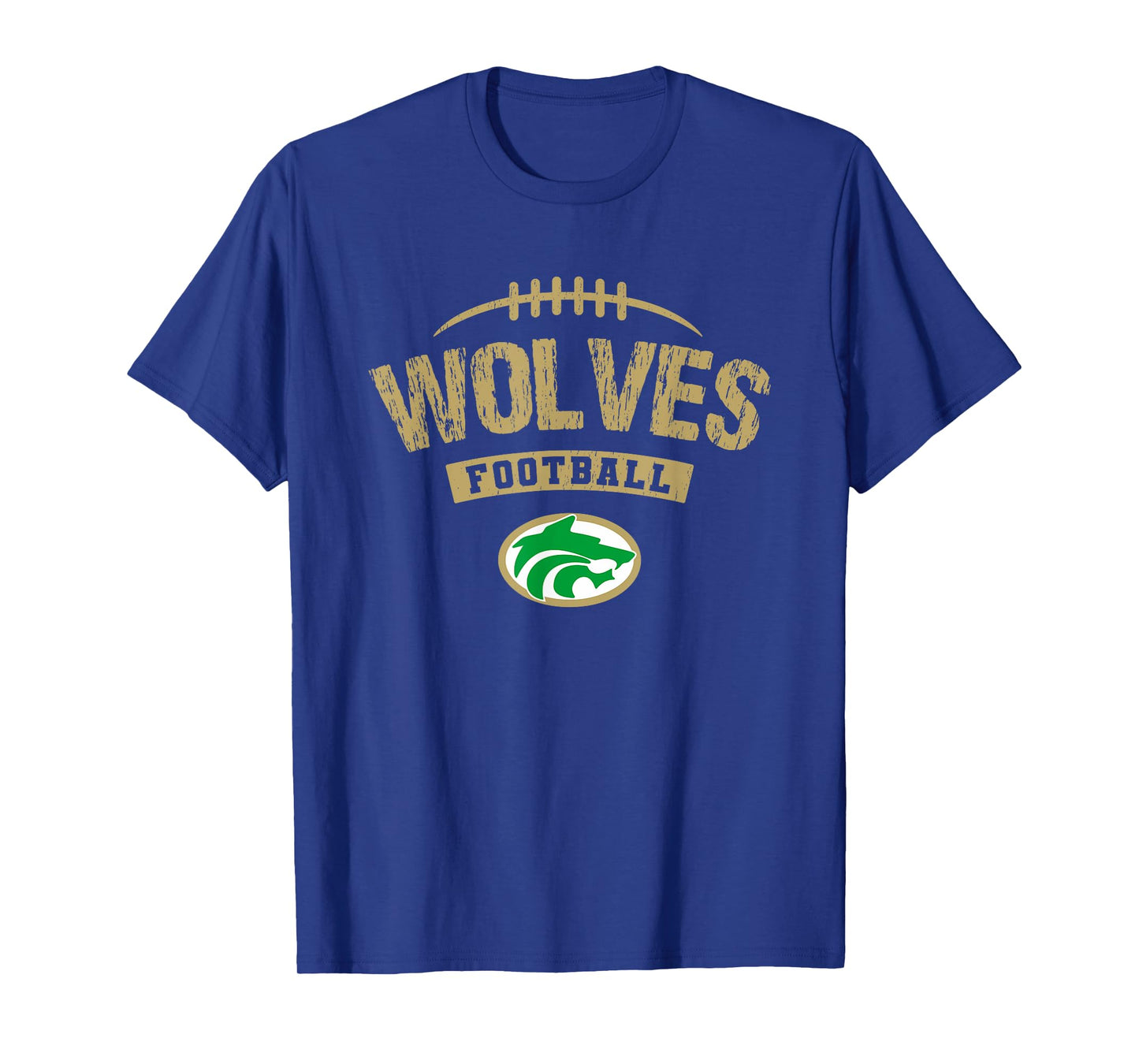 Buford Wolves Logo Football Distressed HS T-Shirt