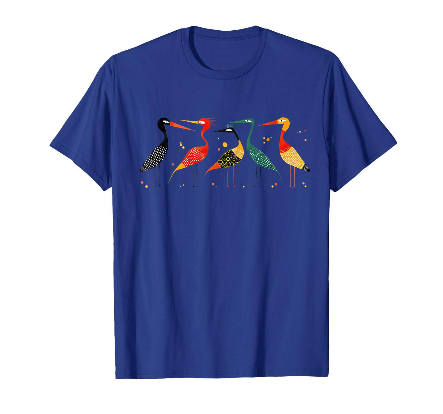 Fuzzy Logic Brand MidCentury Modern Heron T-Shirt, Small, Blue