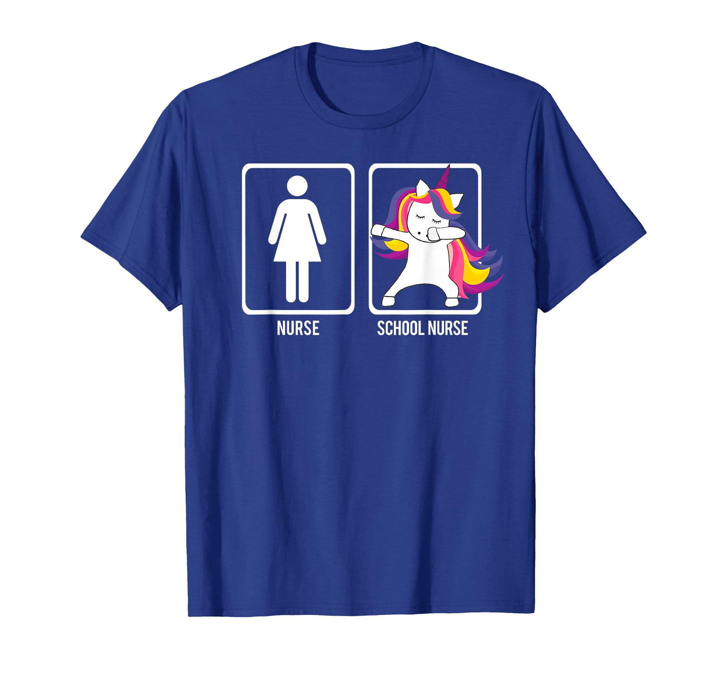 DABBING UNICORN NURSE VS SCHOOL NURSE Dabs Dab Meme T-Shirt