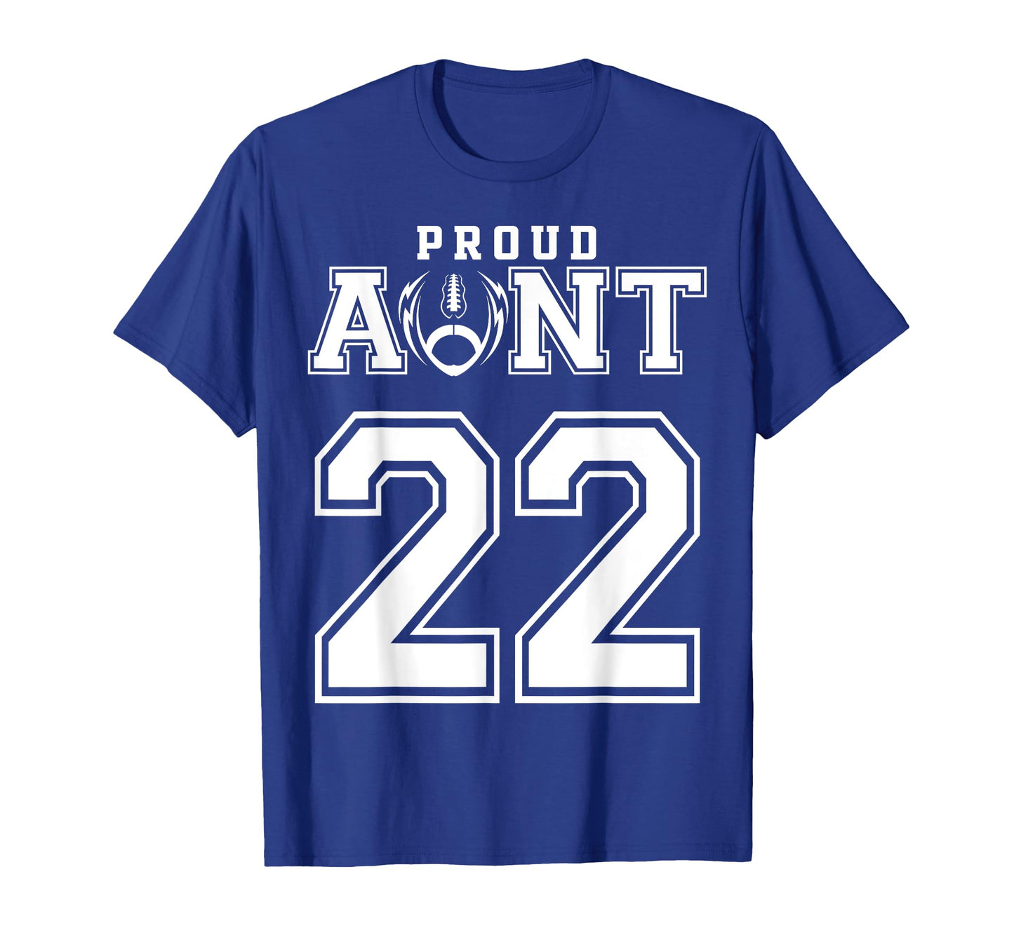 Custom Proud Football Aunt Number 22 Personalized For Women T-Shirt