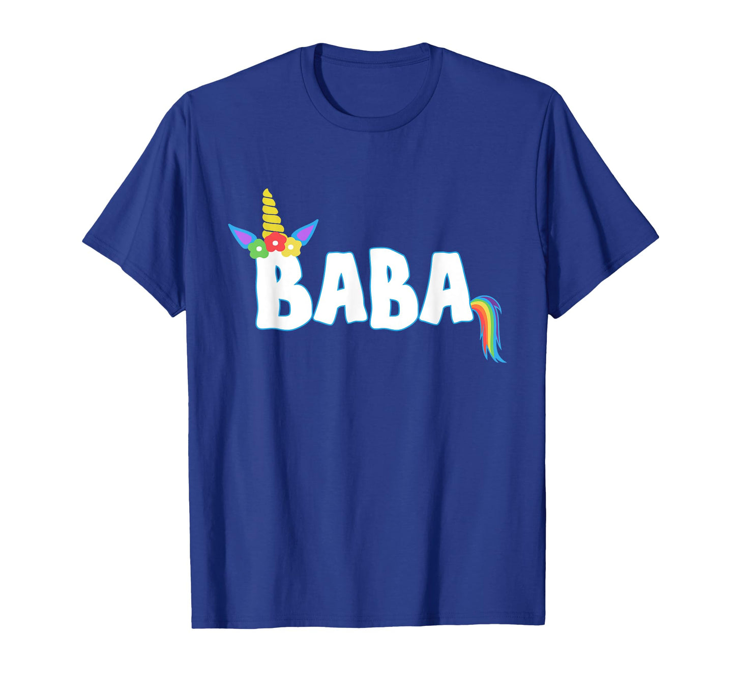 Unicorn Birthday Girl Shirt Funny BABA Grandpa Dad Gift Tee T-Shirt