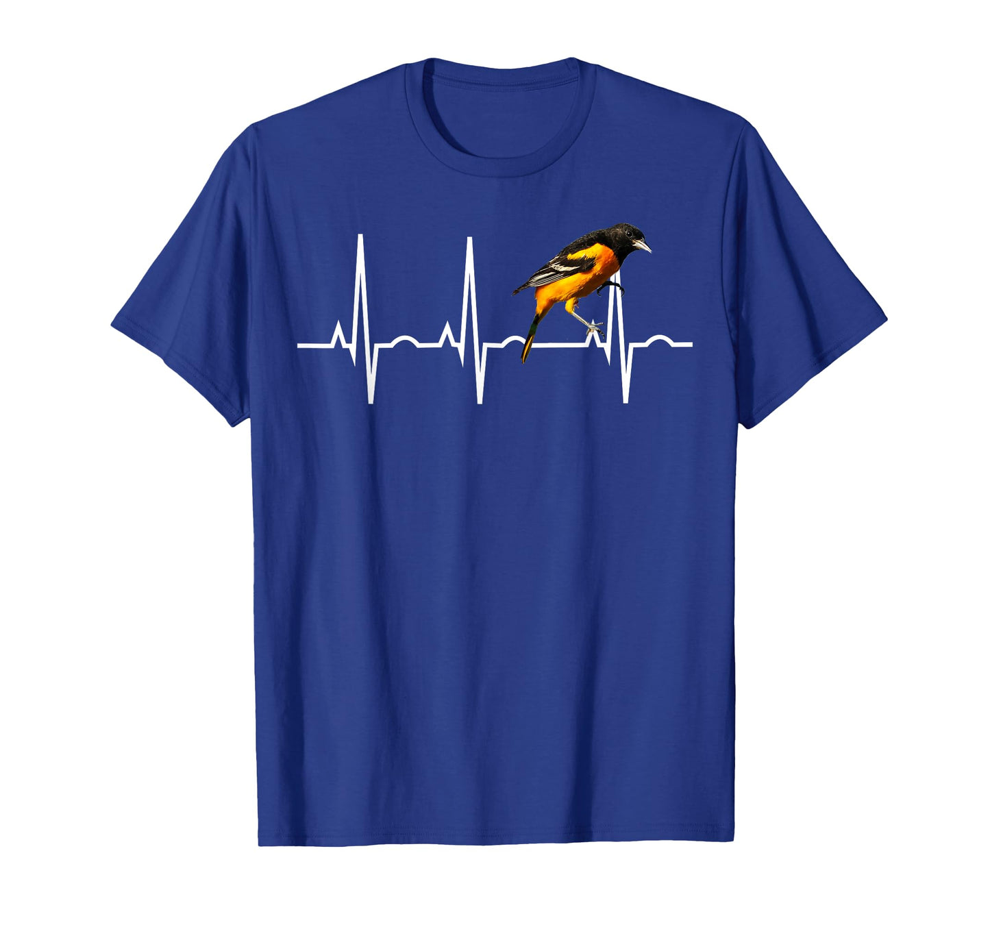 Oriole Shirt for Birders - Baltimore Oriole Heartbeat Tee T-Shirt