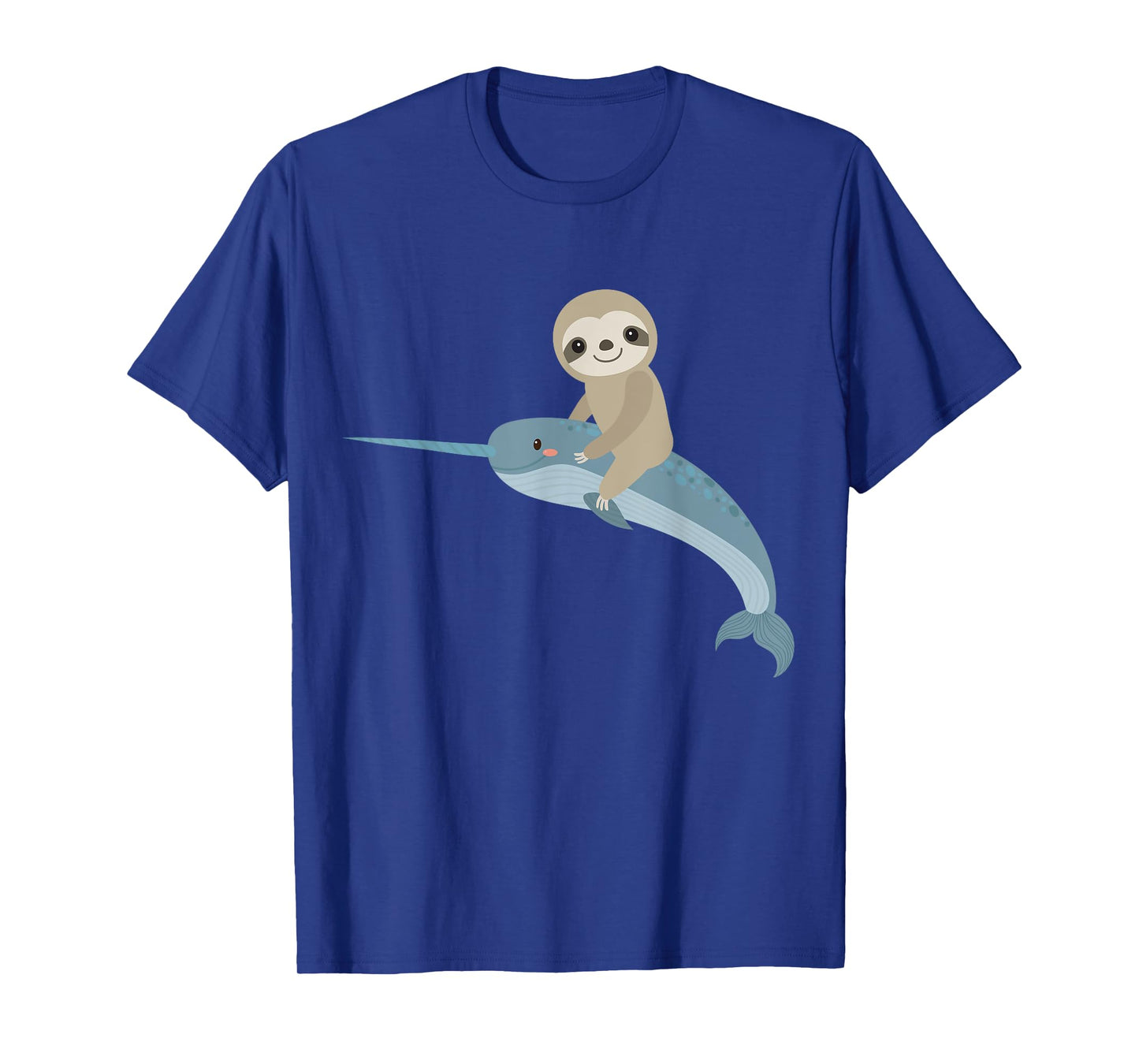 Sloth riding Narwhal, Unicorn of the Sea, men women boy girl T-Shirt