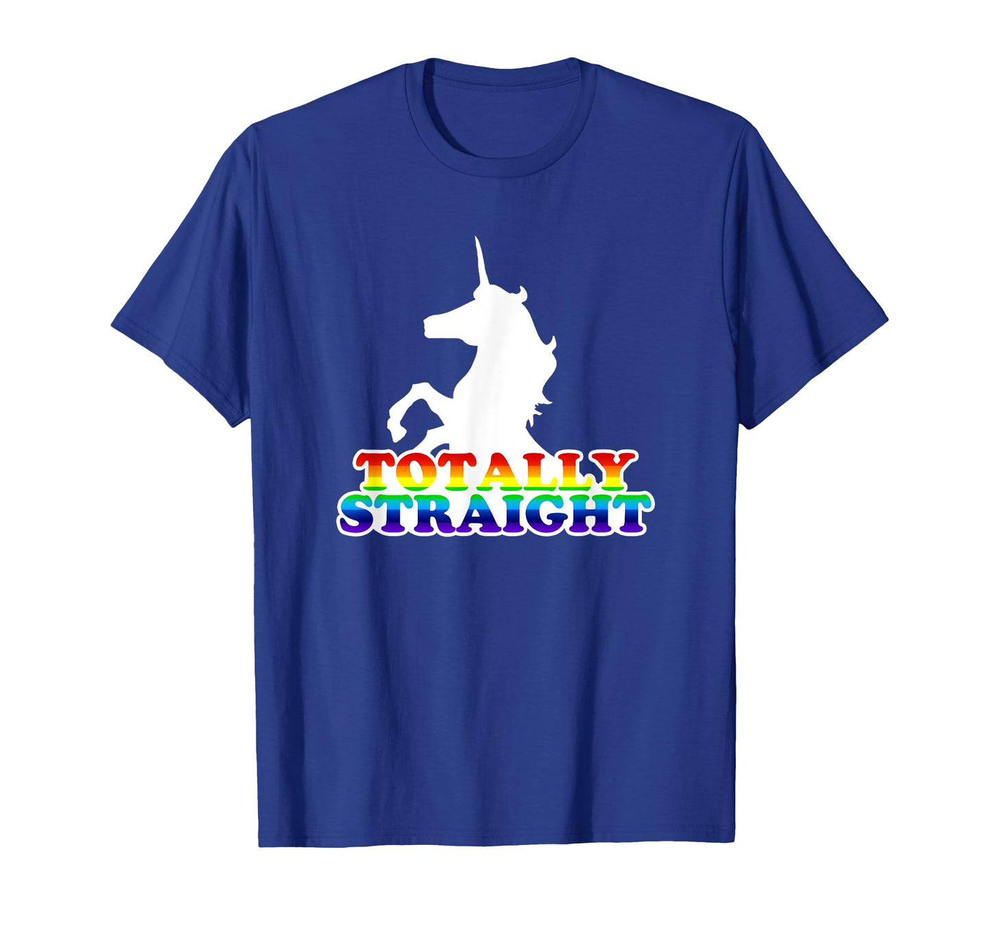 Wayward Tees Totally Straight Unicorn T-Shirt - Women's Junior, Girls, Black, Short Sleeve, Crew Neck, Classic Fit, Cotton 65% Polyester 35%, Humorous/Ironic Design, Size Small