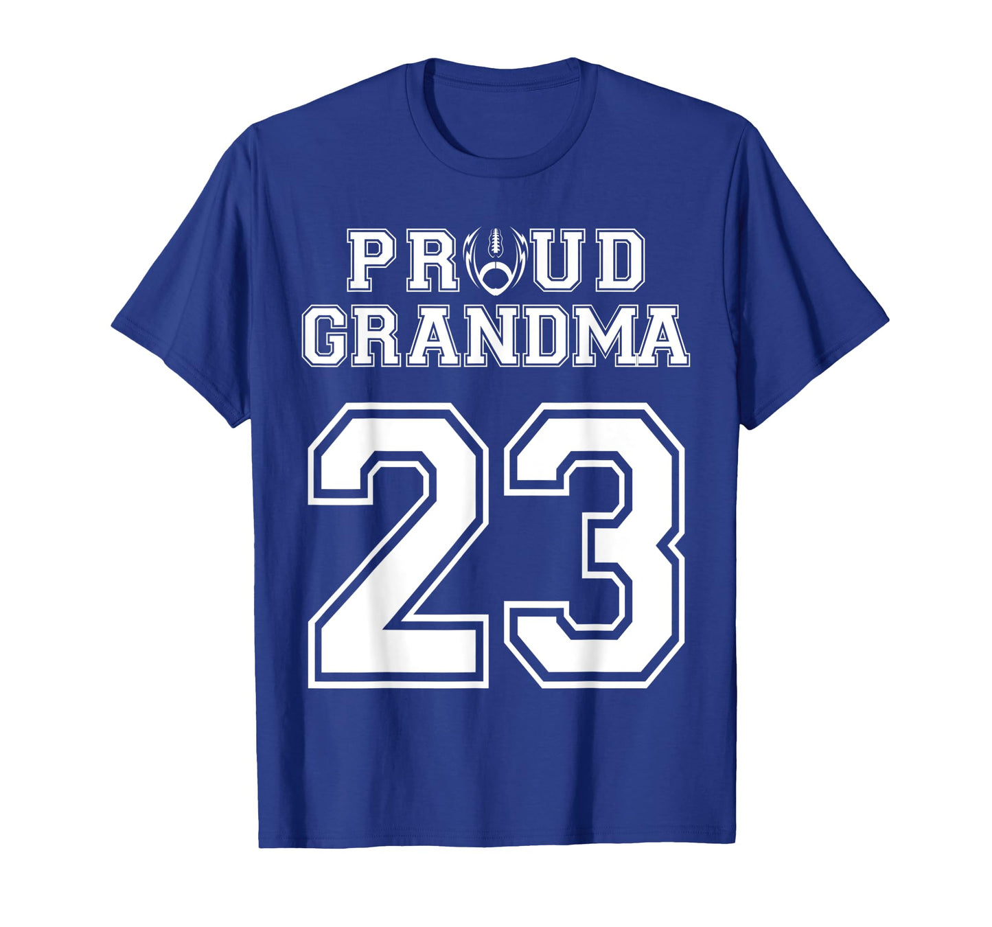Custom Proud Football Grandma Number 23 Personalized Women T-Shirt