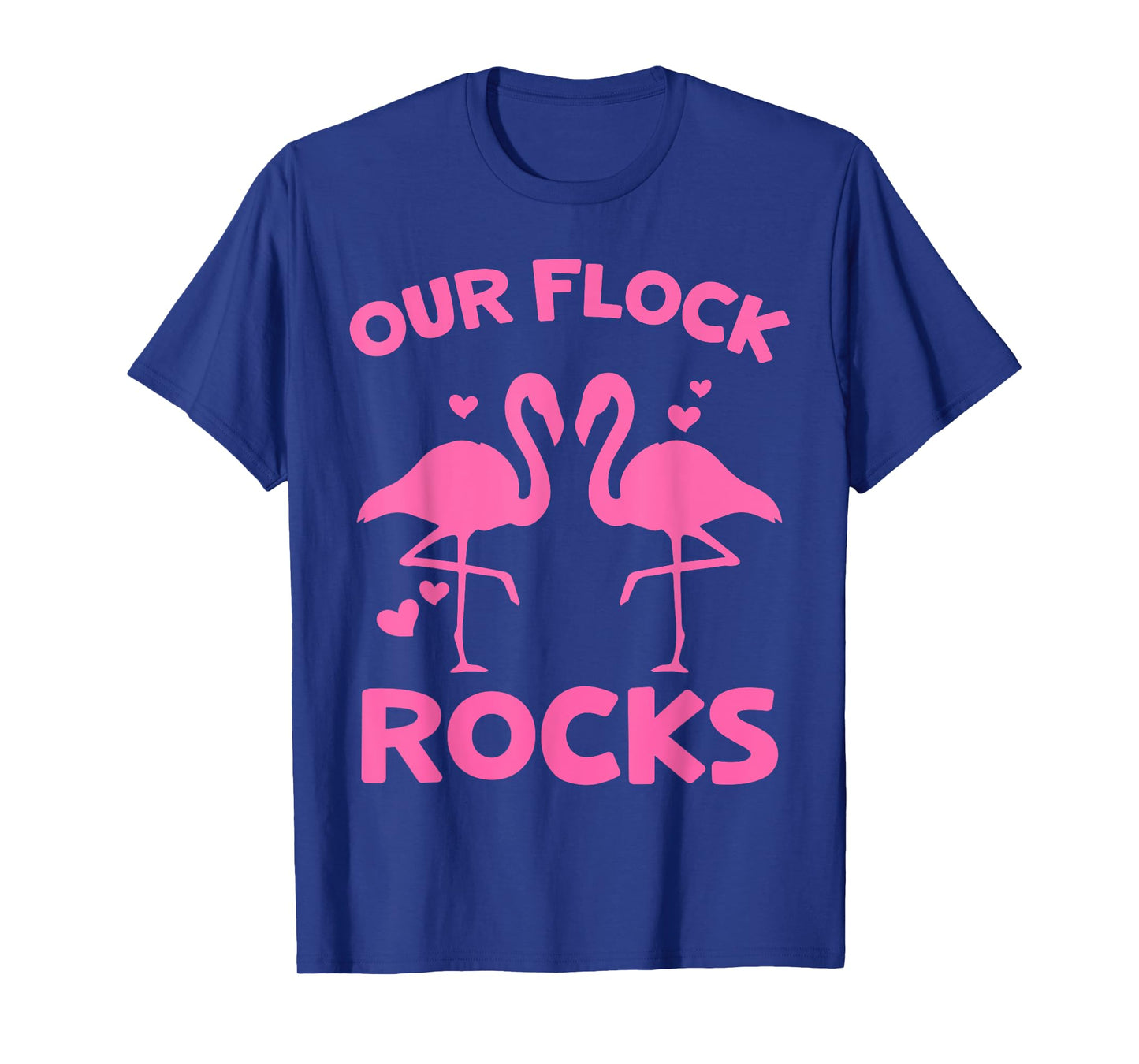 Our Flock Rocks Flamingo Matching Family Vacation Group T-Shirt