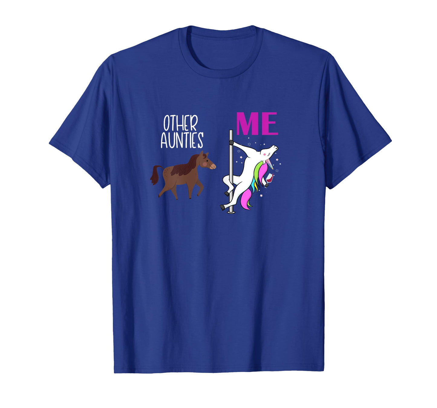Other Aunties Me Unicorn Aunt Wine Lover Tee T-Shirt