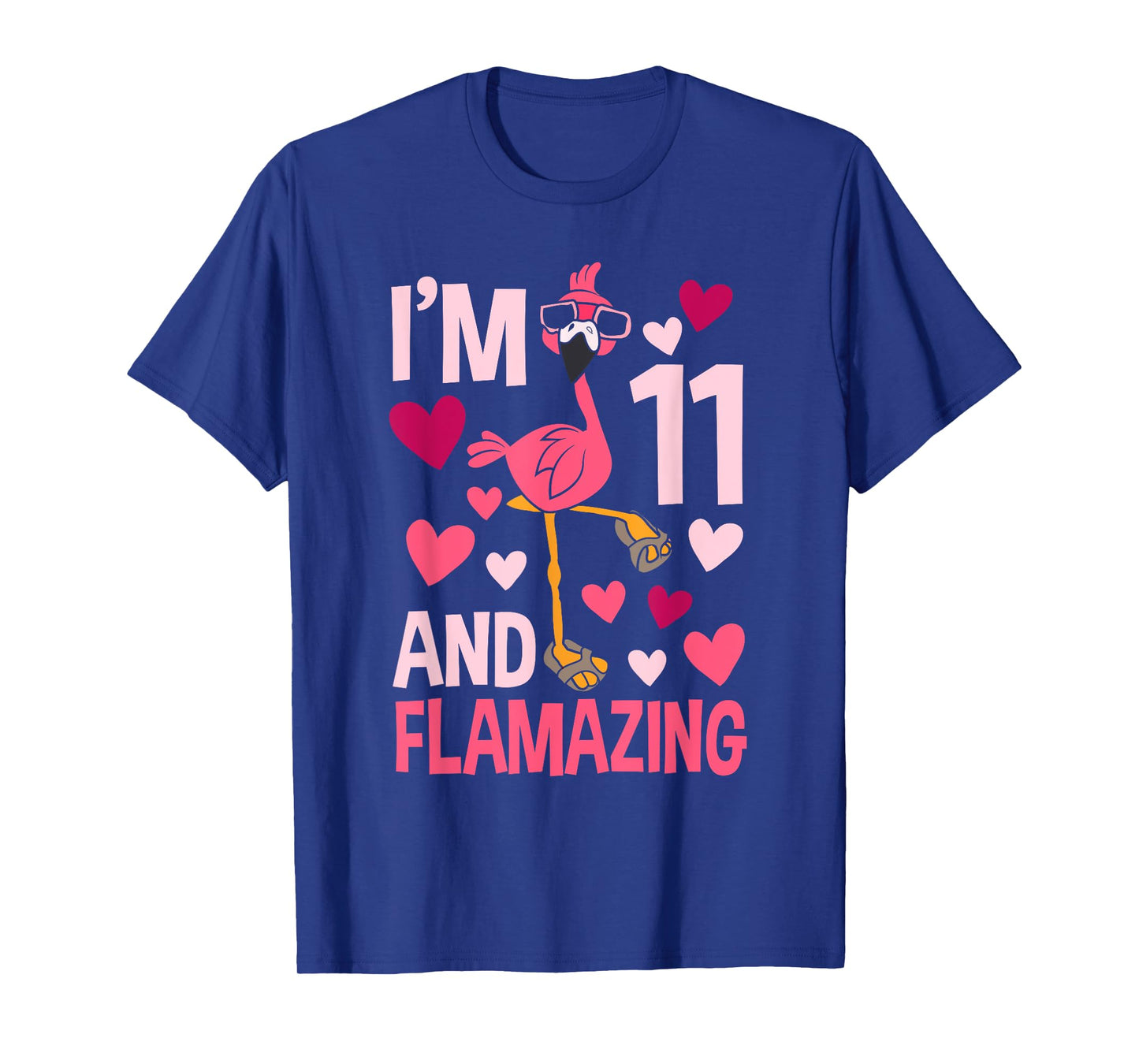 I'm 11 and Flamazing Flamingo Birthday For Boys 11 Years Old T-Shirt