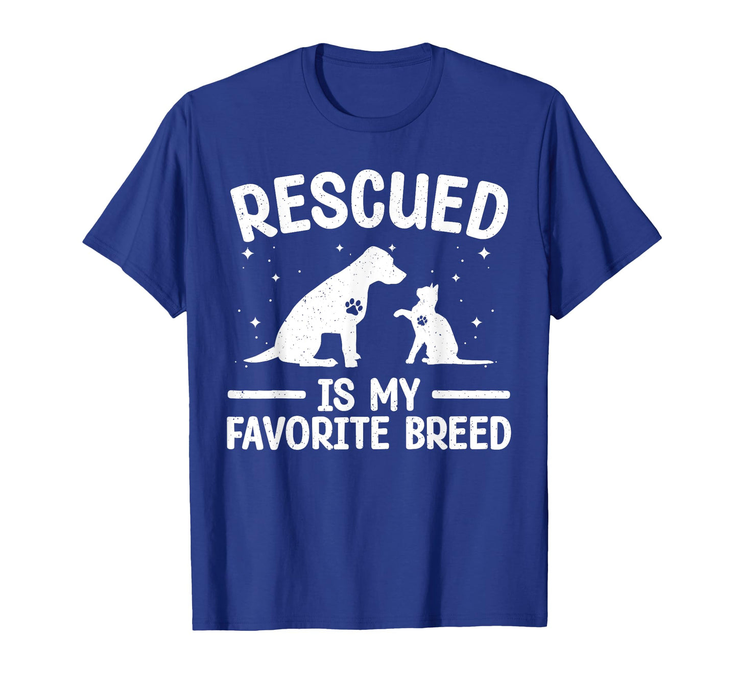 Animal Rescue Art For Men Women Dog Cat Pet Rescuer Lover T-Shirt