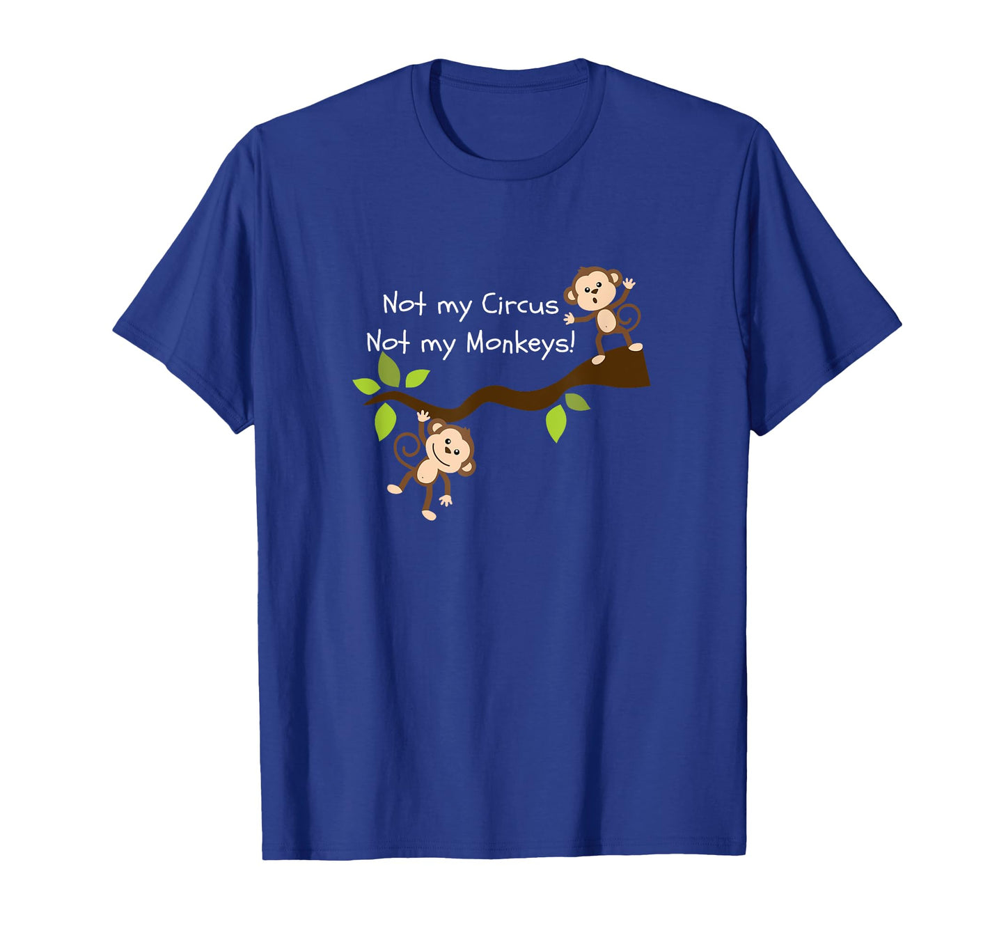 Tireless Tees Not My Circus, Not My Monkeys Women's Black Cartoon T-Shirt