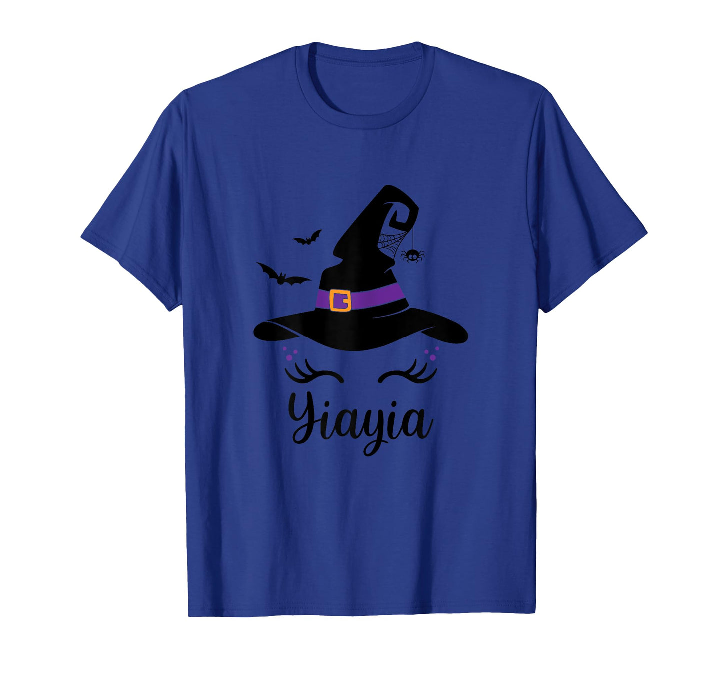 Unicorn Design With Halloween Witch Hat Yiayia Halloween T-Shirt